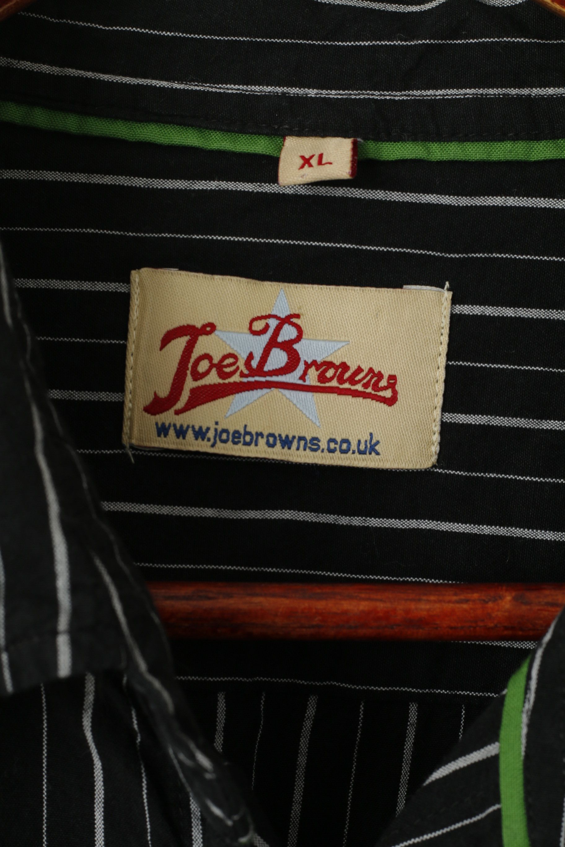 Joe Browns Joe Browns Men XL Casual Shirt Black Cotton 4661 Size US XL / EU 56 / 4 - 5 Thumbnail
