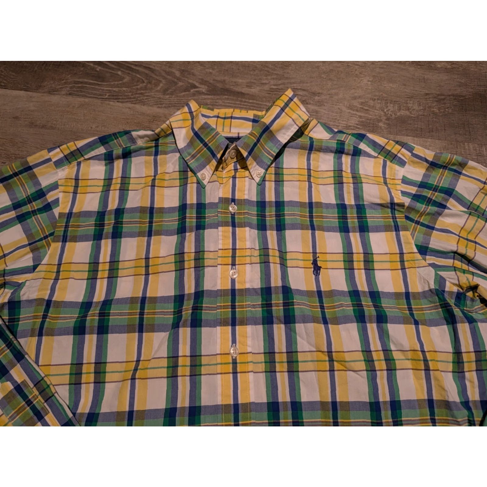 Polo Ralph Lauren VINTAGE Polo Ralph Lauren Plaid Button-Up Shirt Mens Classic Fit Size L Yellow Blue Retro 90s Size US L / EU 52-54 / 3 - 4 Thumbnail