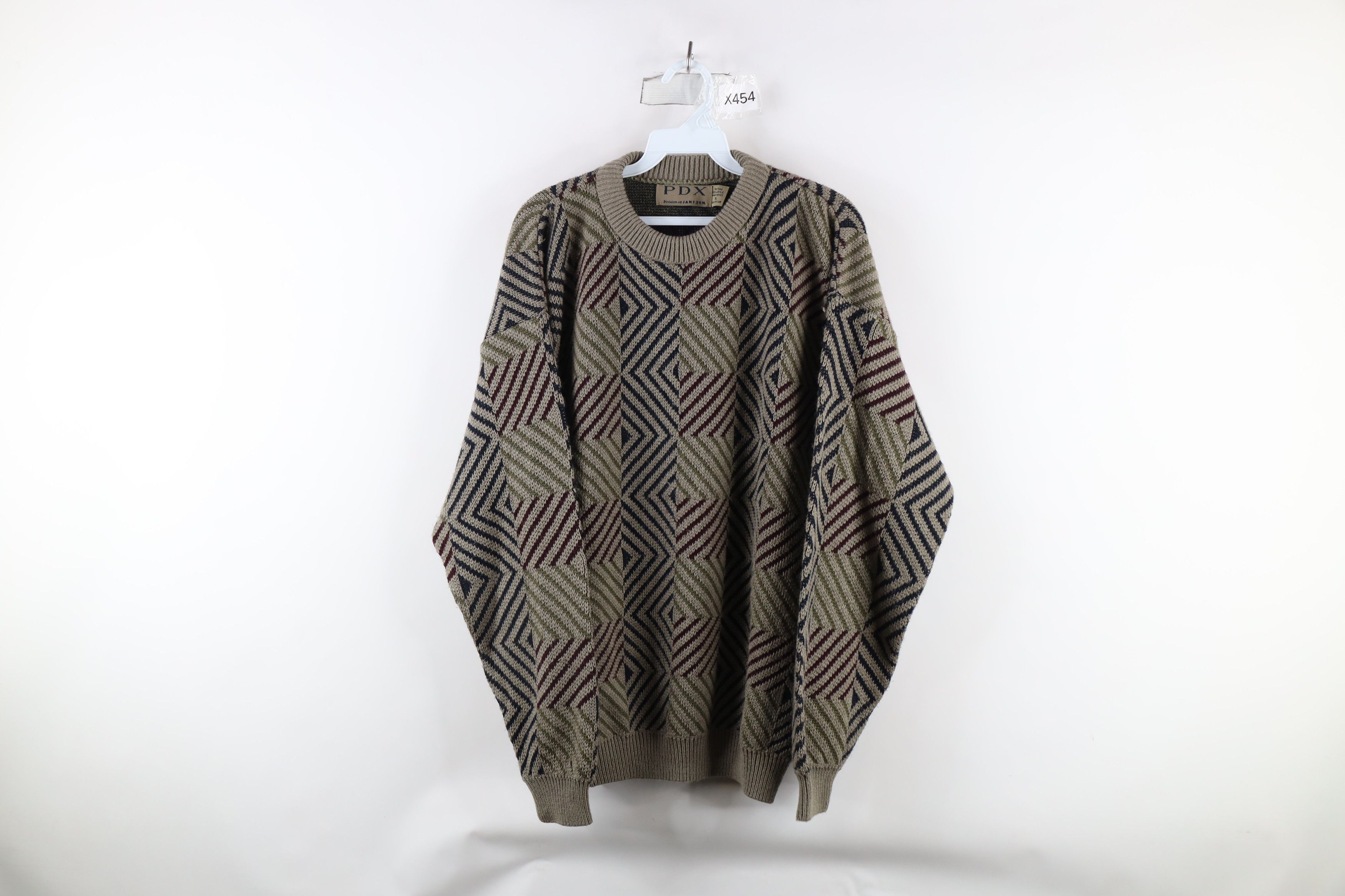 Vintage Vintage 90s Coogi Style Checkered Knit Cosby Dad Sweater Size US XL / EU 56 / 4 - 1 Thumbnail