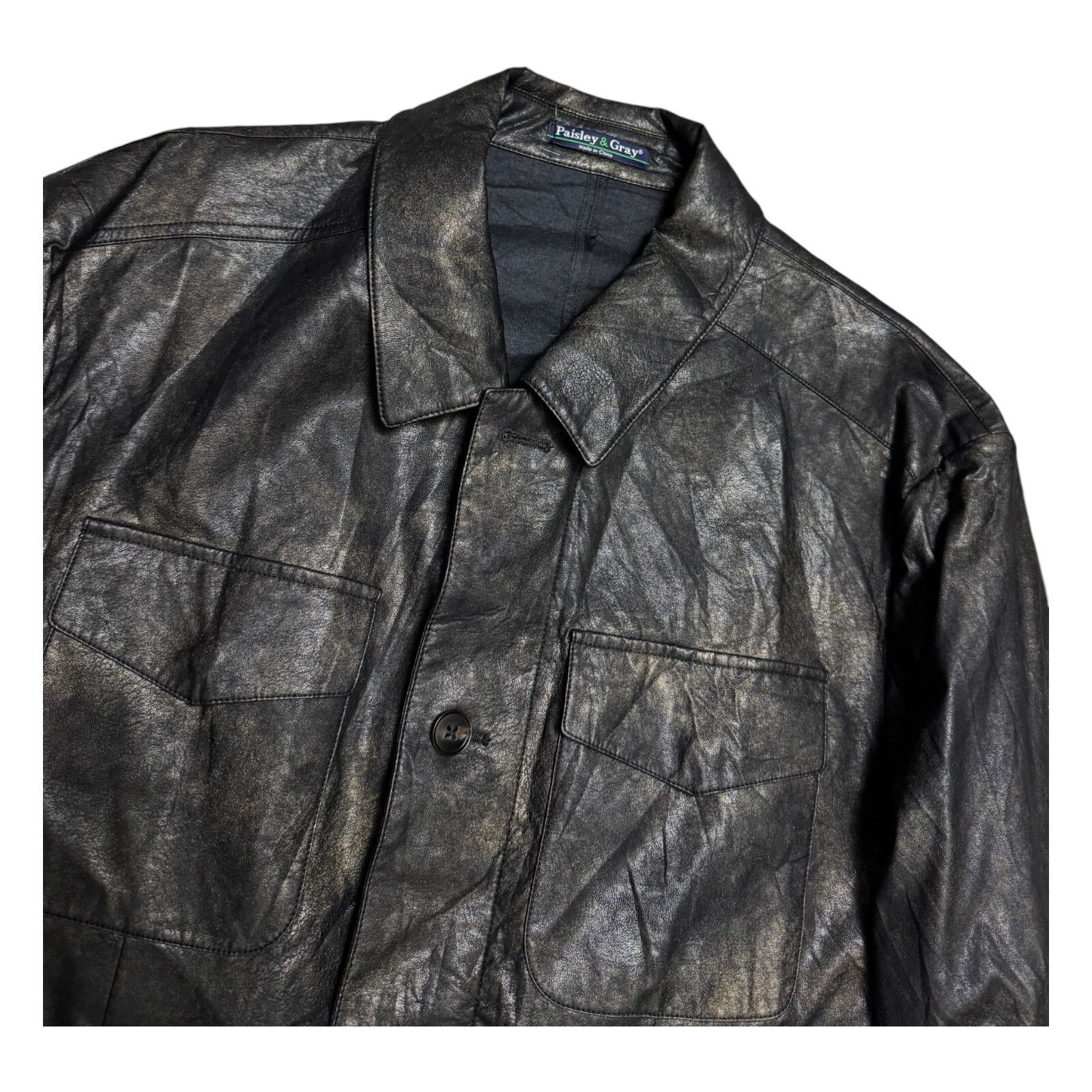 Other PAISLEY & GRAY FAUX LEATHER Slim Fit Business Jacket XL Size US XL / EU 56 / 4 - 6 Thumbnail