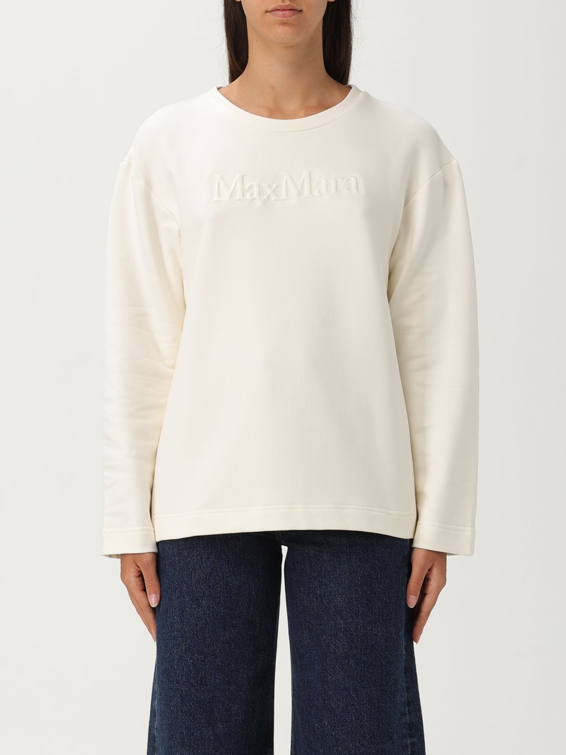 Max Mara Max Mara Sweatshirt Woman White Size S / US 4 / IT 40 - 1 Thumbnail