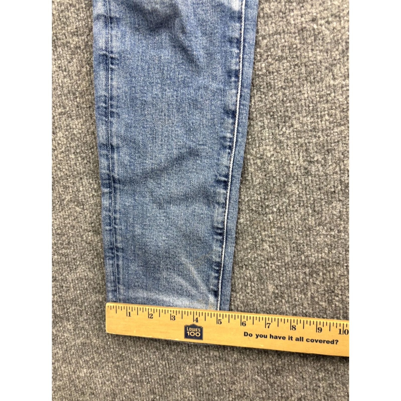 Vintage American Eagle Athletic Skinny Jeans Mens 28x30 Light Wash Blue Airflex+ Stretch Jeans Size US 28 / EU 44 - 6 Thumbnail