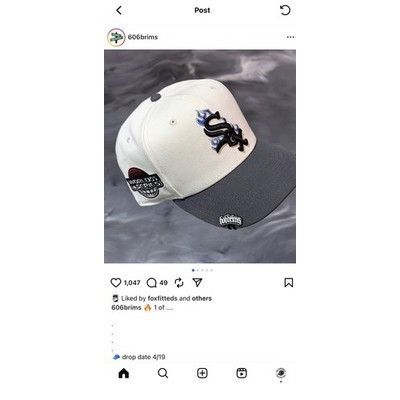 New Era Chicago White Sox Flame Logo 7 1/4 606 Brims Exclusive New E Size ONE SIZE - 8 Thumbnail