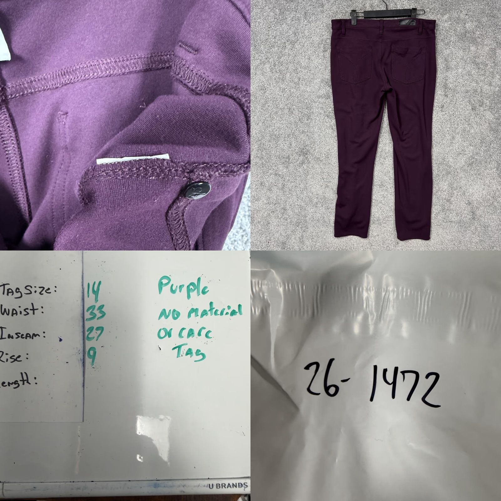 Calvin Klein Calvin Klein Pants Womens 14 Purple Jegging Skinny 33x27 Casual Slim Everyday Size 36" / US 14 / IT 50 - 8 Thumbnail
