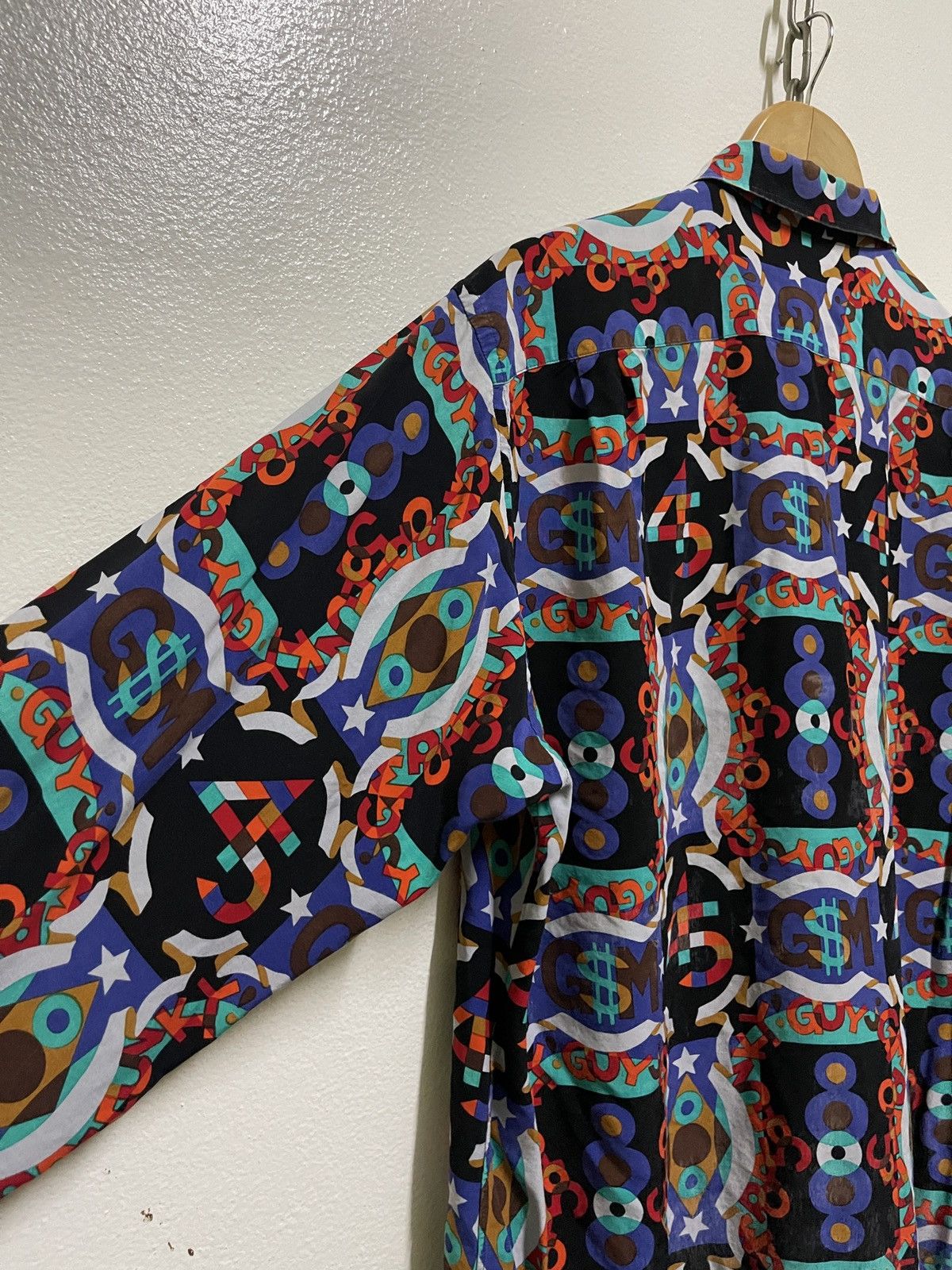 Japanese Brand × Vintage Grass Mens Jun Saito Full Print Shirt Size US L / EU 52-54 / 3 - 9 Thumbnail
