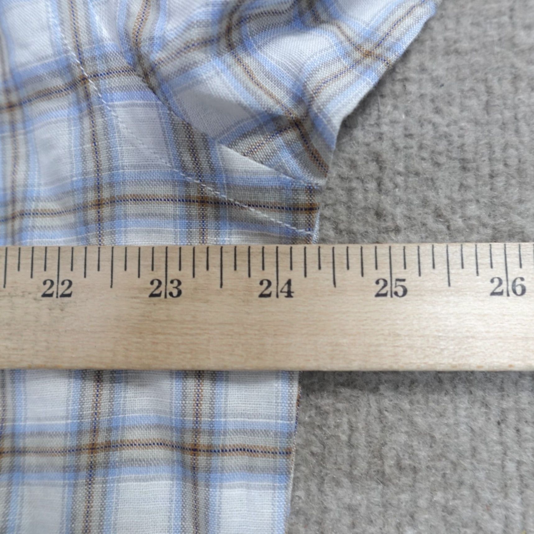 Neiman Marcus VINTAGE? Neiman Marcus Shirt XL Gray Plaid Long Sleeve Linen Blend Shirt, Button-Up, Pockets, Neiman Marcus, Men, Regular Fit Size US XL / EU 56 / 4 - 6 Thumbnail