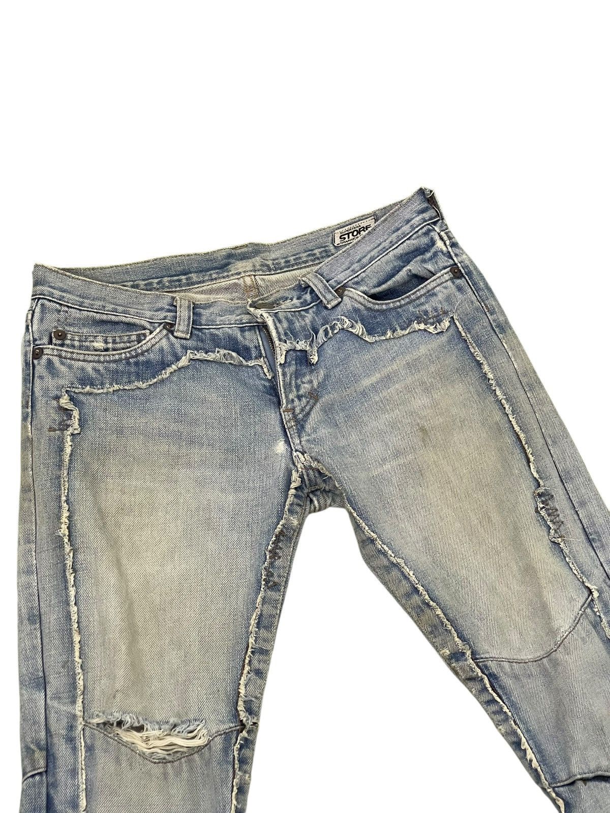Japanese Brand Crop Jeans Rna Japan Faded Distress Low Rise Slim 8🟦8 Size US 28 / EU 44 - 8 Thumbnail