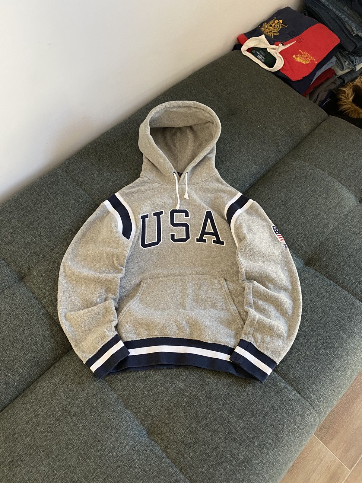 Polo Ralph Lauren Polo Ralph Lauren Vintage Fleece Hoodie USA Big logo Japanes Size US M / EU 48-50 / 2 - 1 Thumbnail