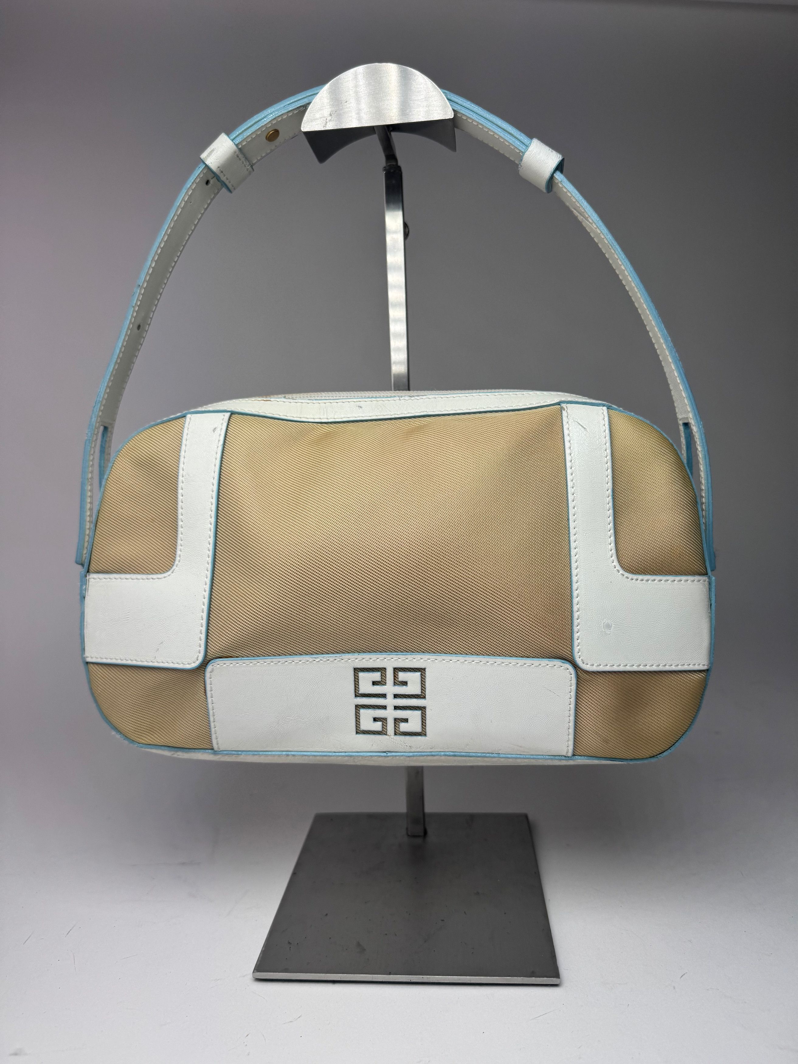 Givenchy Vintage 4G leather cotton bag blue white beige Size ONE SIZE - 1 Thumbnail