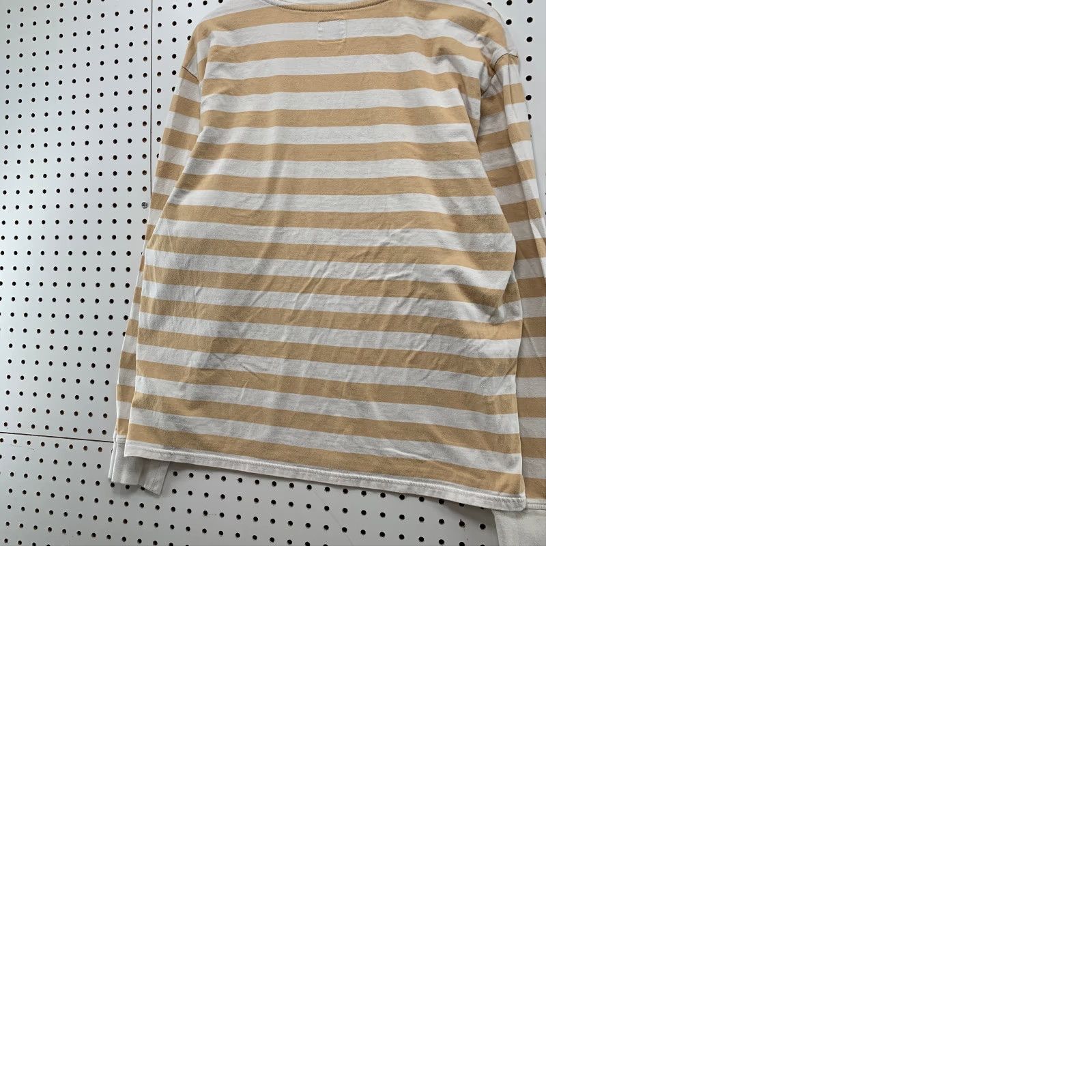 Guess VINTAGE GUESS Shirt Mens Large Beige Los Angeles Striped Long Sleeve Size US L / EU 52-54 / 3 - 9 Thumbnail