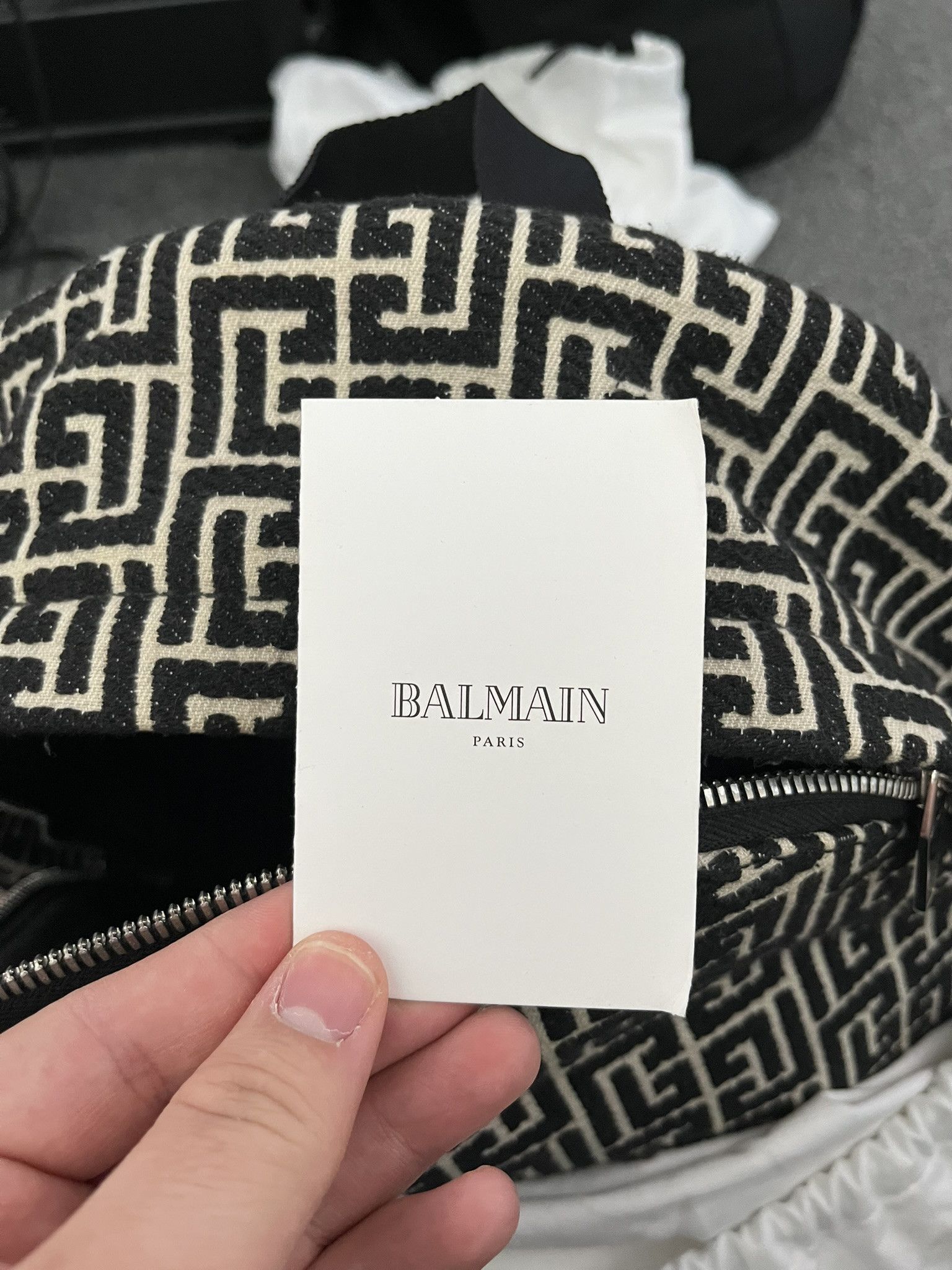 Balmain Balmain All-Over Logo-Pattern Backpack Size ONE SIZE - 14 Thumbnail