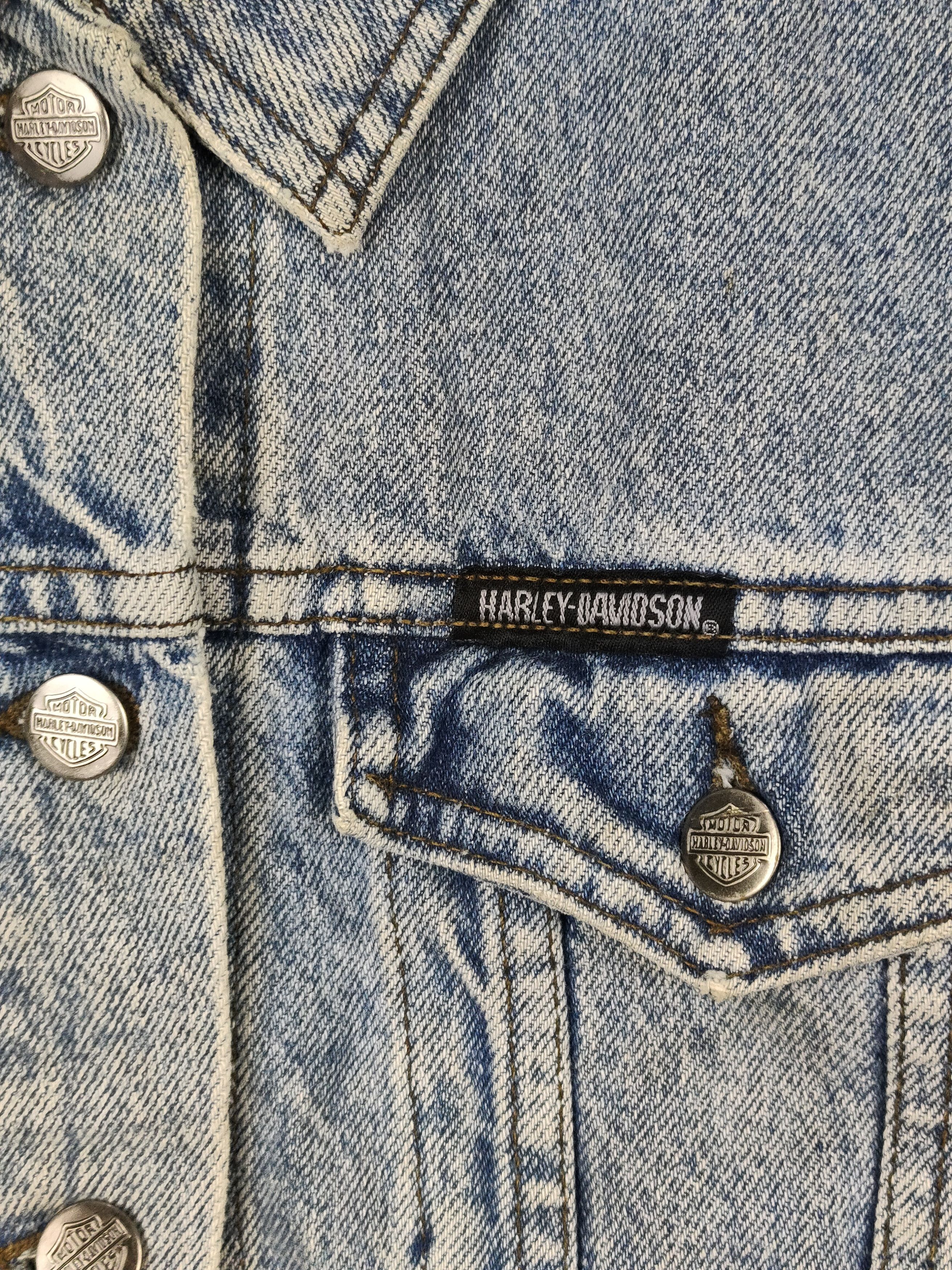 Harley Davidson × Vintage Vintage Harley Davidson Denim Jacket Size US M / EU 48-50 / 2 - 3 Thumbnail