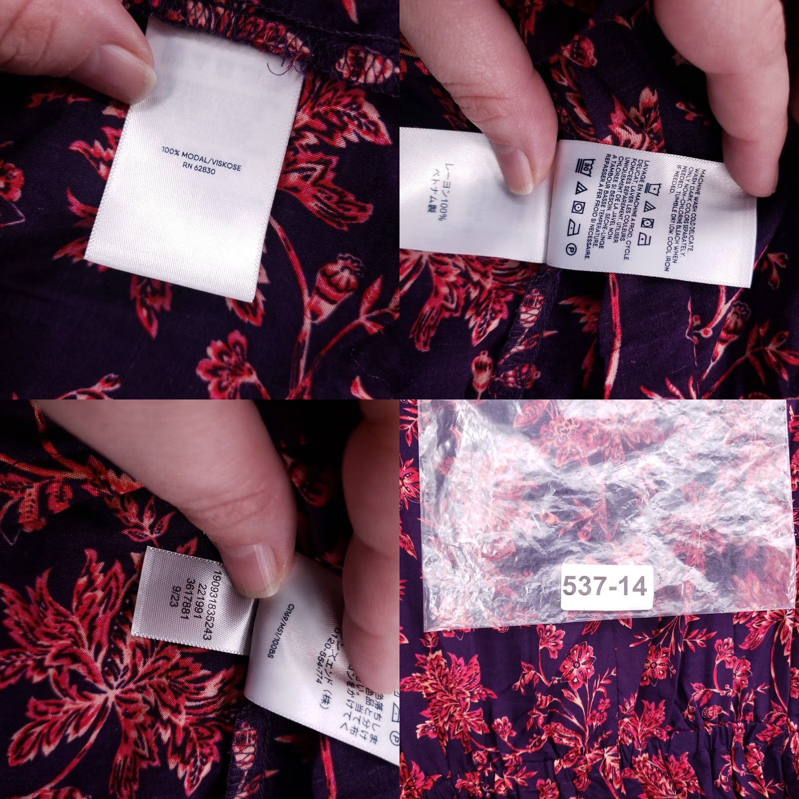 Lands' End Lands End Cover Up Women Medium Purple Floral Short Sleeve Swimwear Size 32" / US 10 / IT 46 - 8 Thumbnail