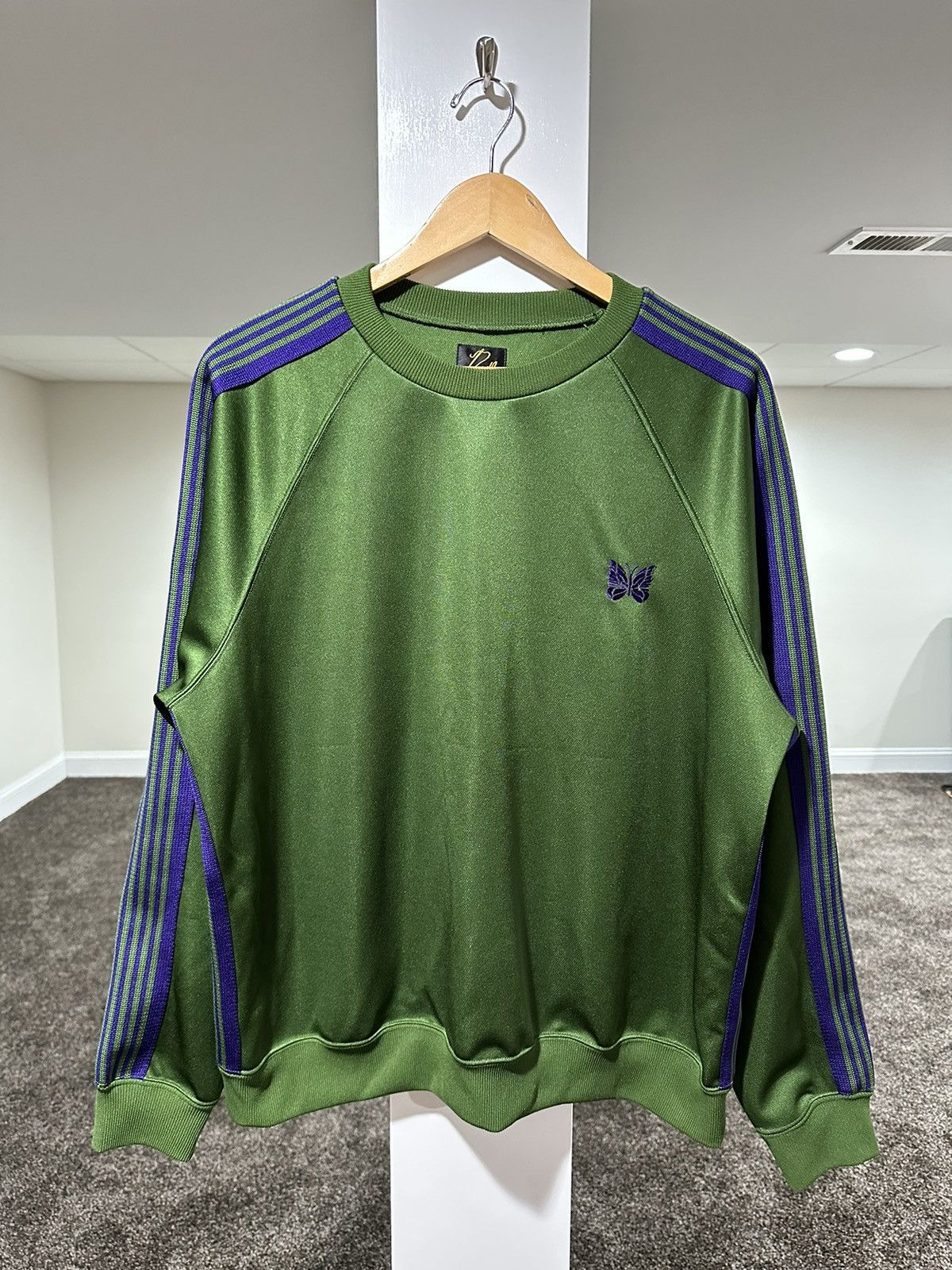 Needles Needles Smooth Polyester Logo Track Striped Green Crewneck Size US M / EU 48-50 / 2 - 1 Thumbnail
