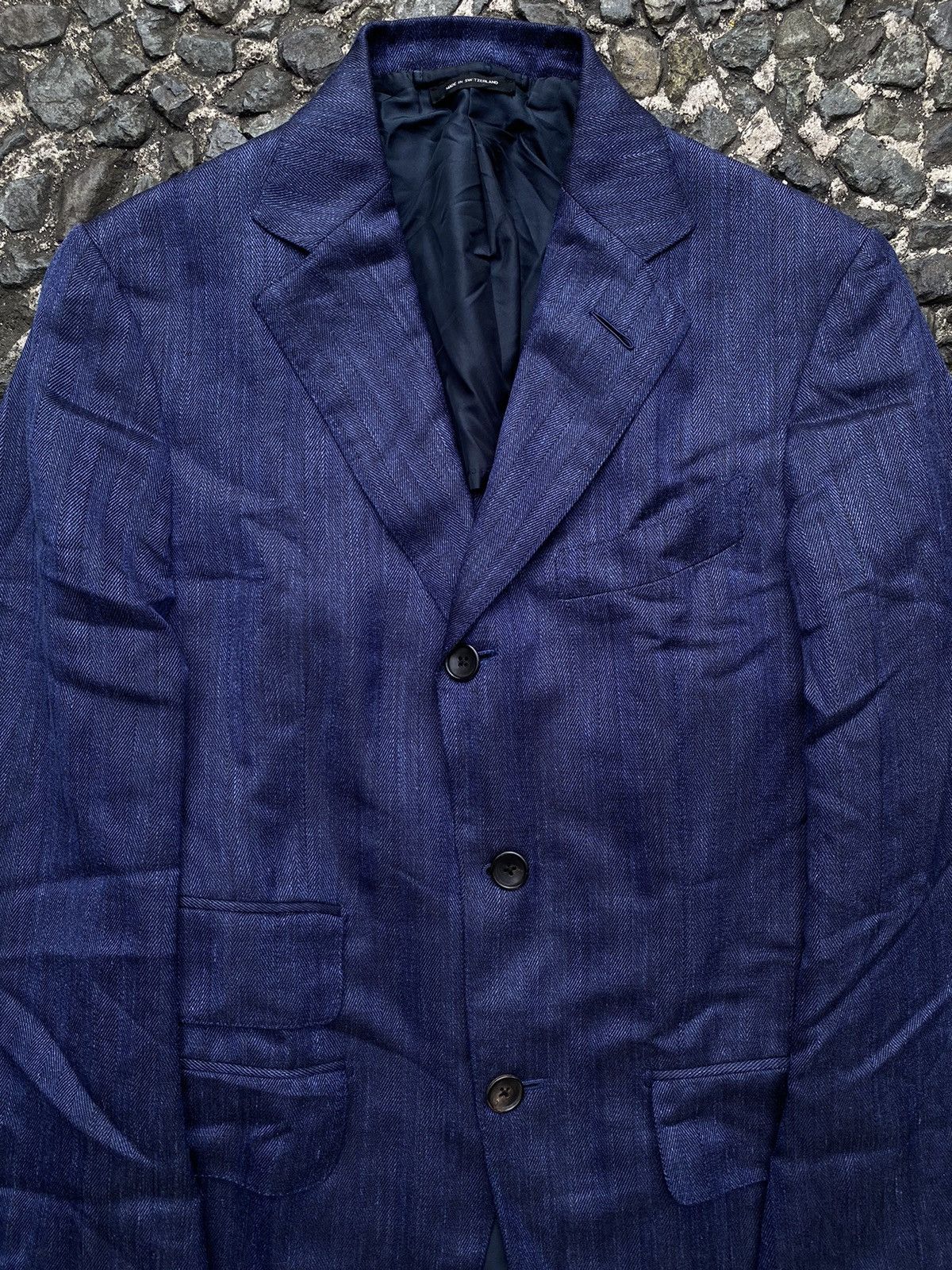 Tom Ford Tom Ford - Prince of Wales Wool Blazer Size 46S - 2 Thumbnail