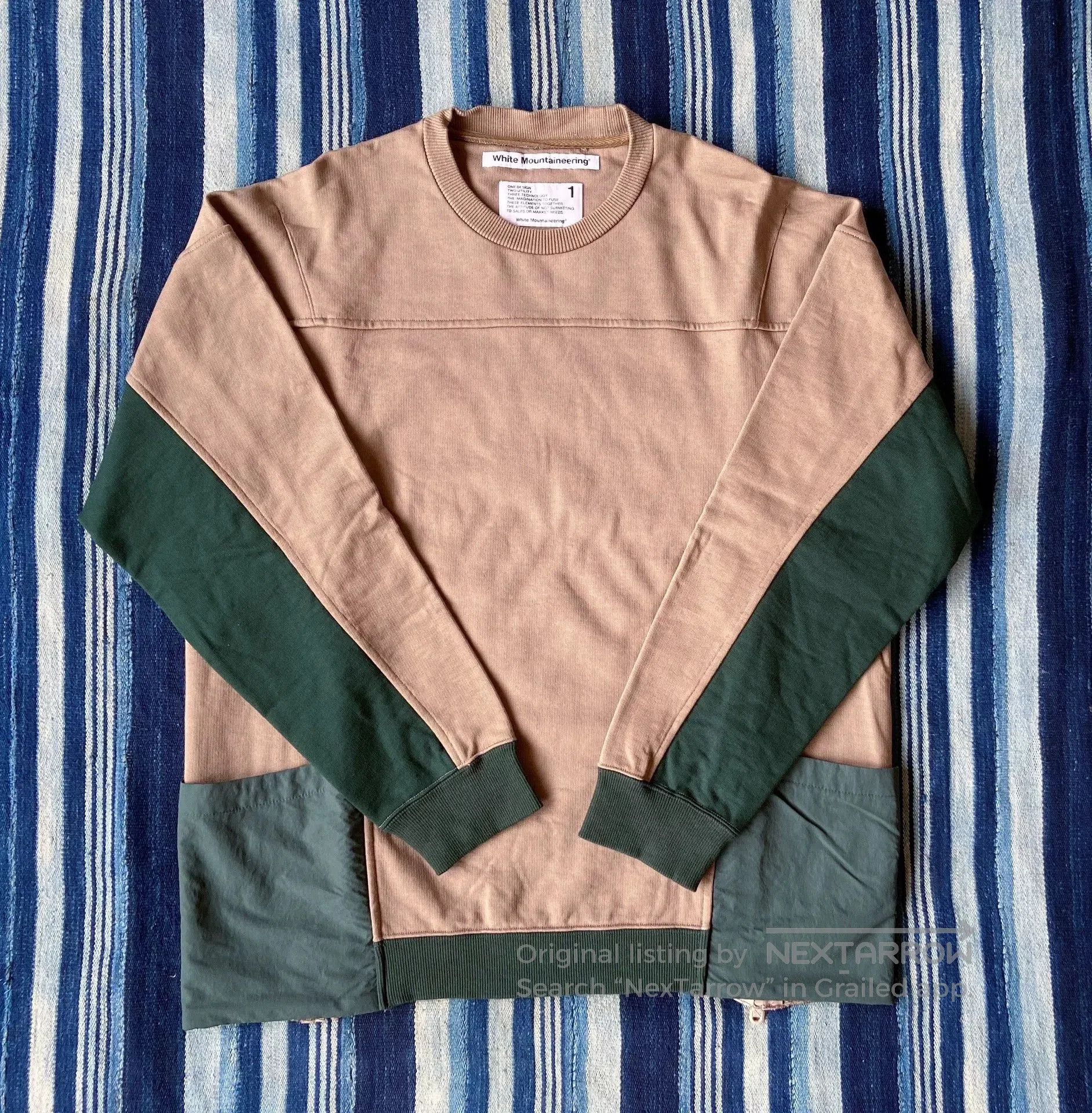 White Mountaineering contrasted sweat shirt with functional pockets. Size US S / EU 44-46 / 1 - 2 Thumbnail