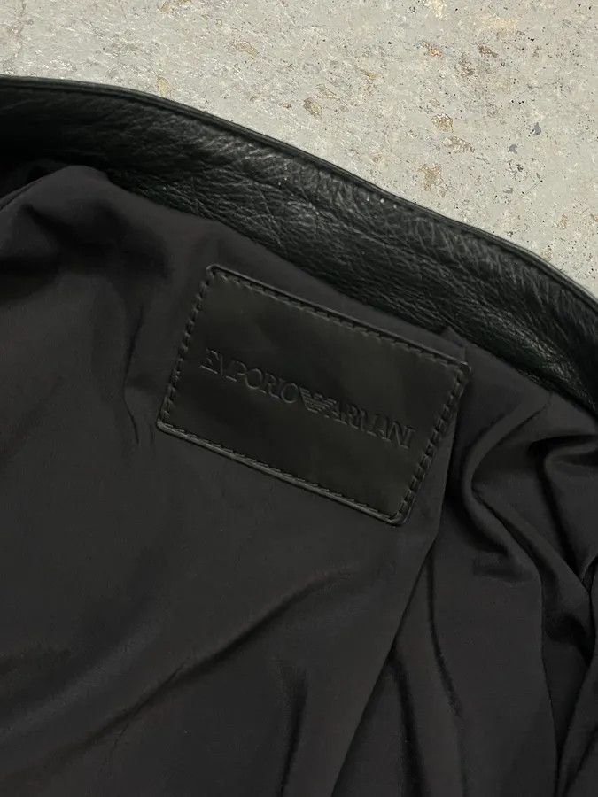 Emporio Armani AW2018 Emporio Armani Grained Hybrid Leather Jacket Size US S / EU 44-46 / 1 - 9 Thumbnail