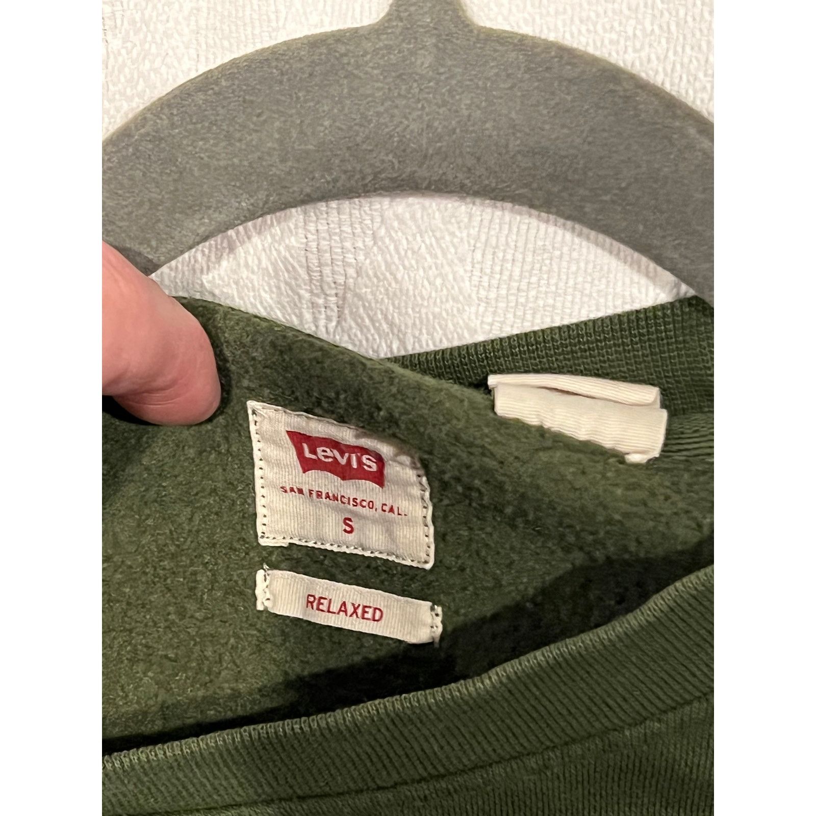 Levi's Levis Army Green Relaxed Crewneck Pullover Mens S Size US S / EU 44-46 / 1 - 3 Thumbnail