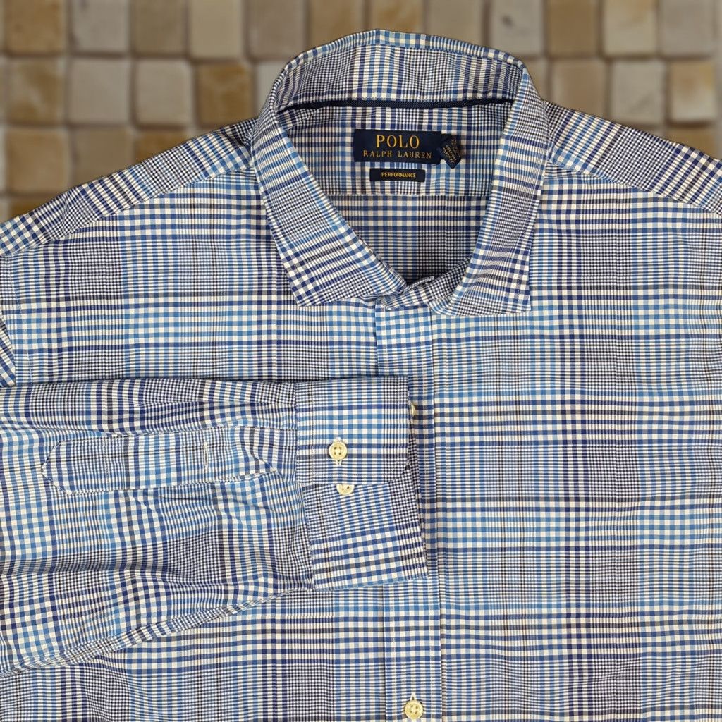 Polo Ralph Lauren Vintage Polo Ralph Lauren Men's Size 2XL Plaid Button-Up Shirt Collared Casual Preppy 90s Blue Size US XXL / EU 58 / 5 - 1 Thumbnail