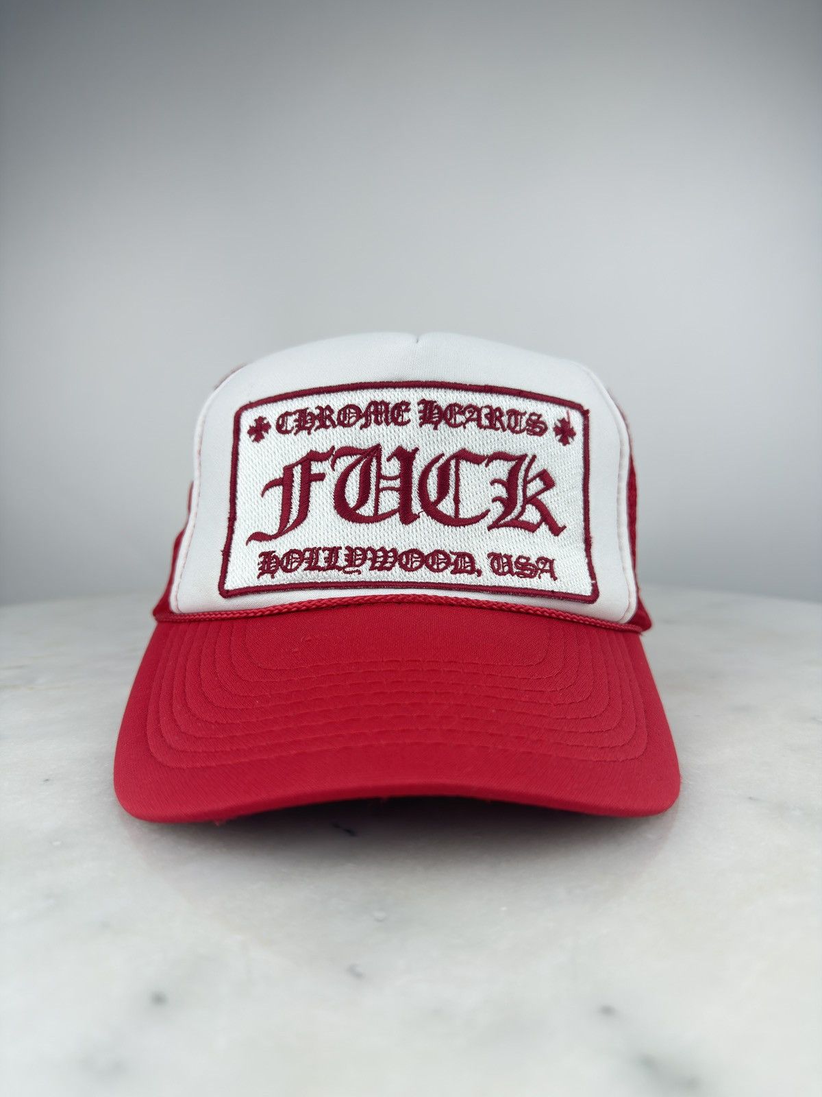Chrome Hearts VINTAGE CHROME HEARTS FUCK RED CAP Size ONE SIZE - 1 Thumbnail