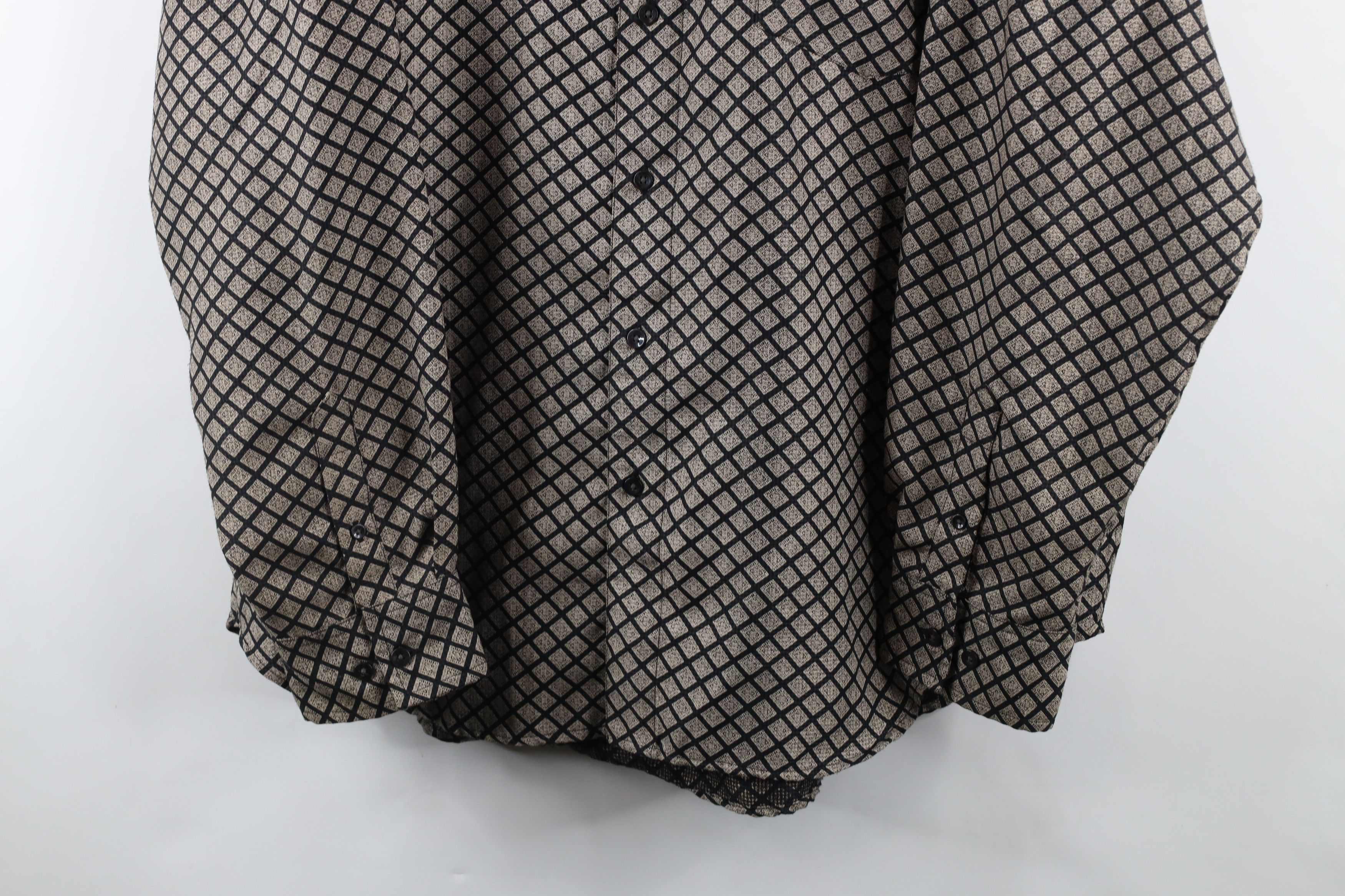 Vintage Vintage 90s Streetwear Geometric Collared Button Shirt Size US XL / EU 56 / 4 - 3 Thumbnail