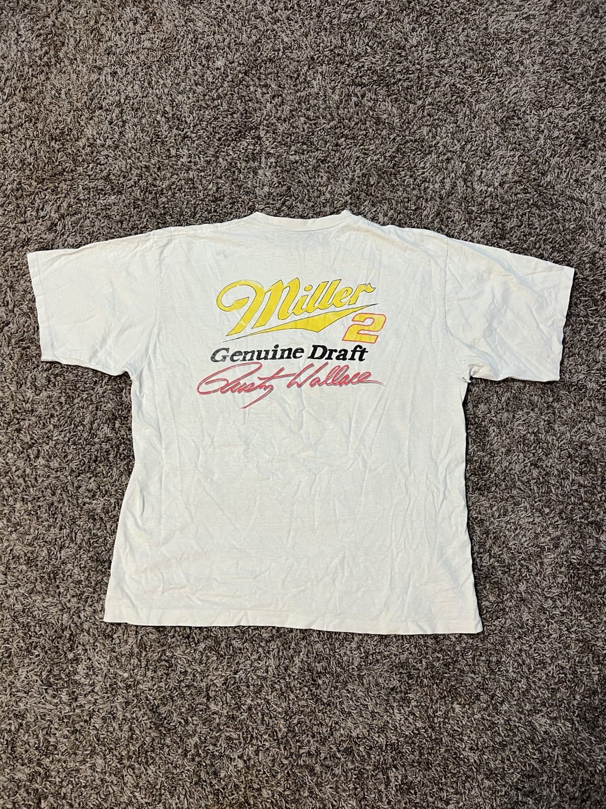 NASCAR × Vintage Vintage Nascar Miller Genuine Draft Tee Size US XL / EU 56 / 4 - 1 Thumbnail