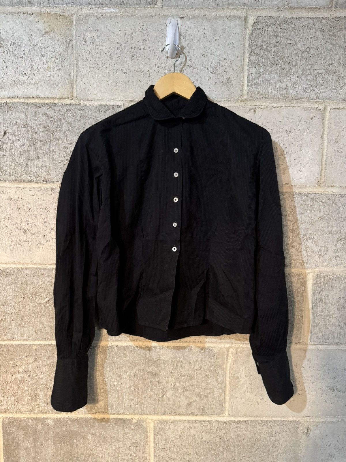 Vintage Vintage French Rounded Collar Button Up Size US S / EU 44-46 / 1 - 1 Thumbnail