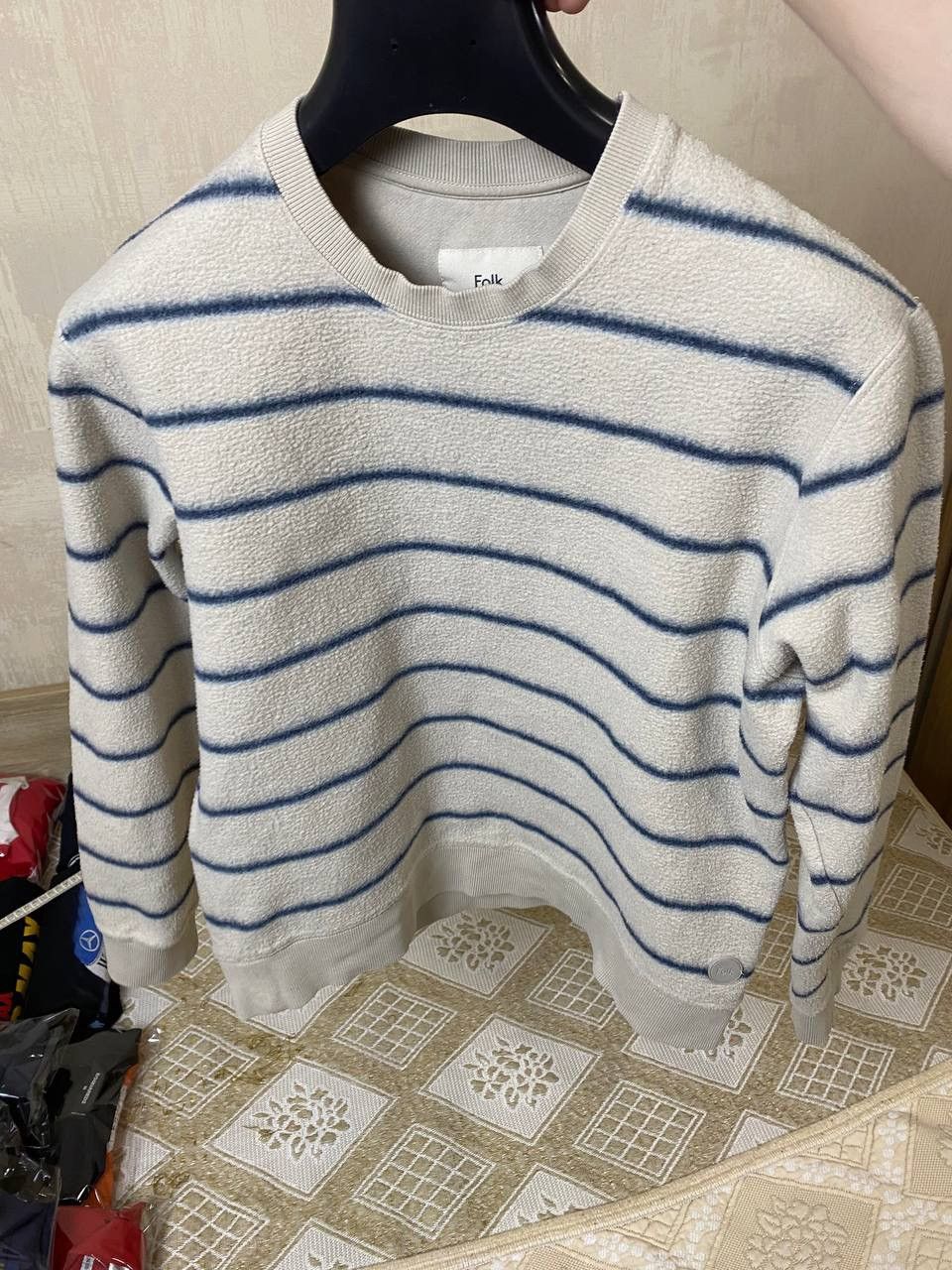 Folk 🔥 Folk Oversized Striped Fleece Sweatshirt Pullover Sweater Size US S / EU 44-46 / 1 - 5 Thumbnail