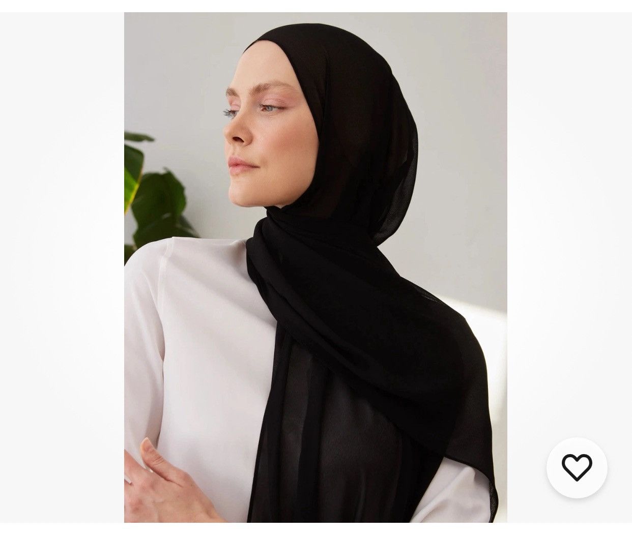 Other Premium Large Sz Chiffon Rectangle Hijab In Black For Women Size ONE SIZE - 1 Thumbnail