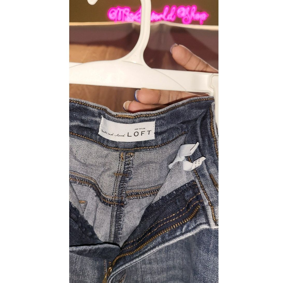 Ann Taylor Ann Taylor High Waist Skinny Ankle Blue Jeans Size 8/29 Size 30" / US 8 / IT 44 - 3 Thumbnail