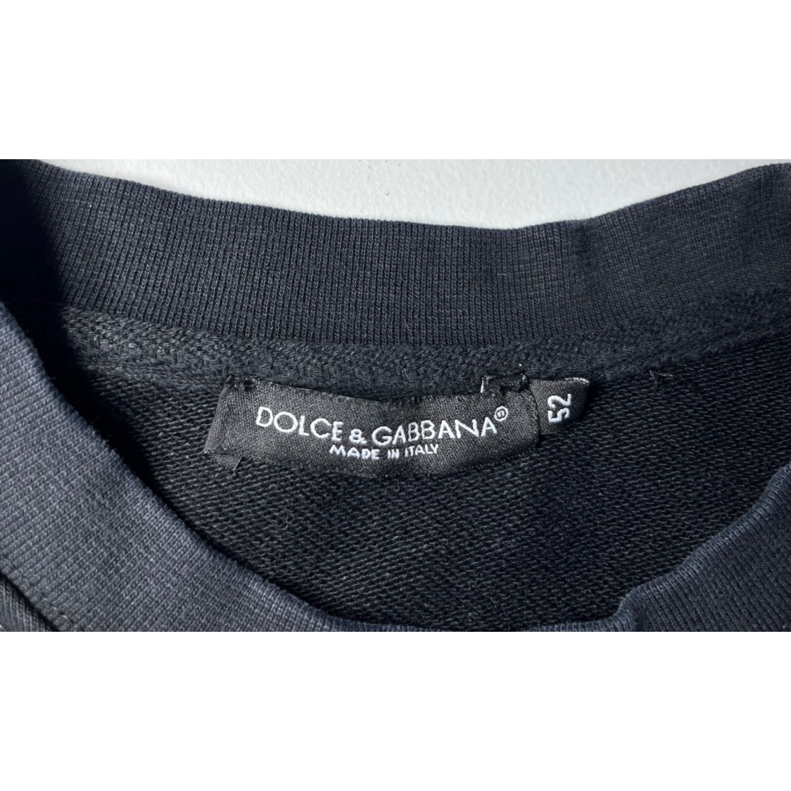 Dolce & Gabbana Dolce&Gabbana Men Sweatshirt Cotton Black Made in Italy Size L US Large Crew Neck Short Sleeve? Size US L / EU 52-54 / 3 - 7 Thumbnail