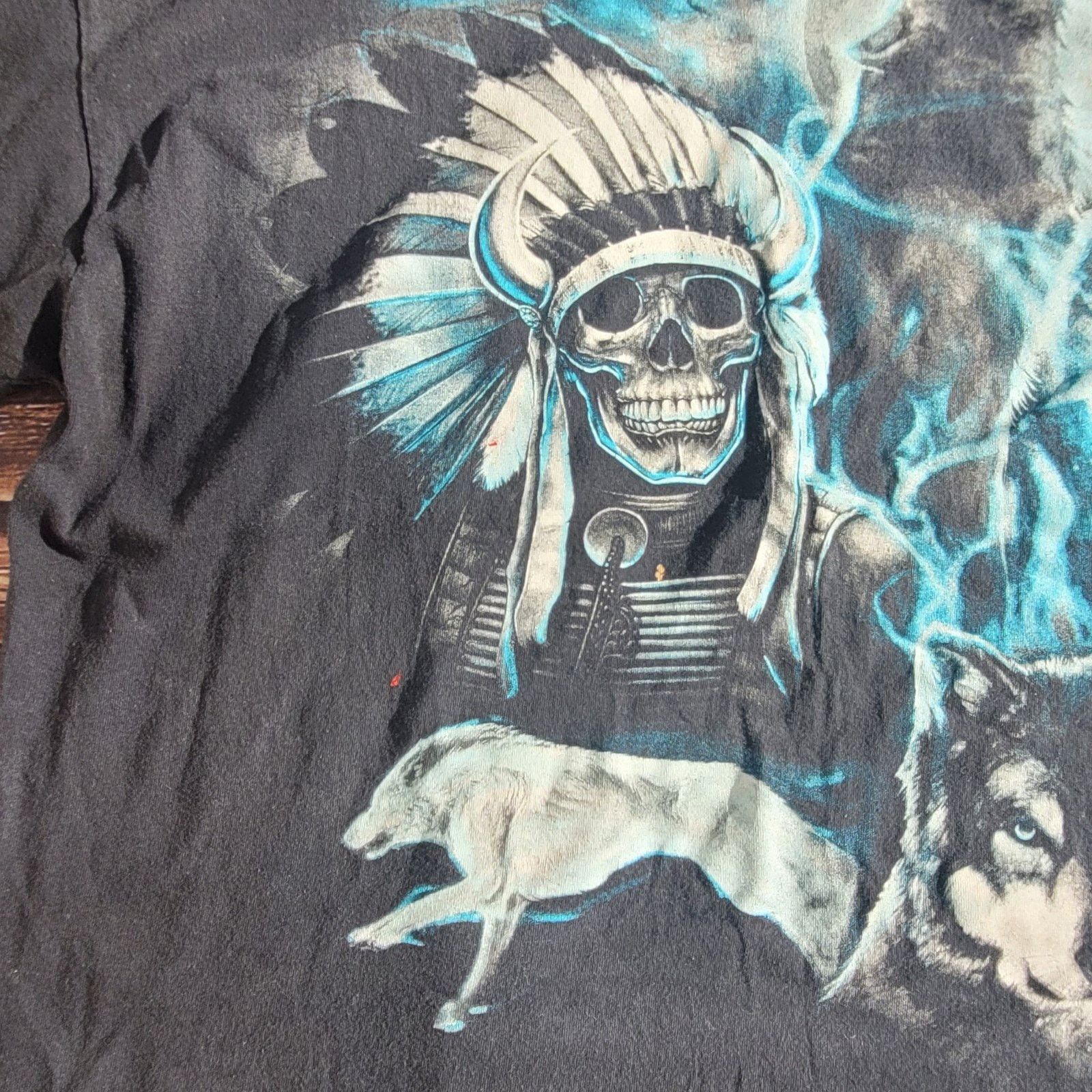 Gildan × Natural Issue Vtg Nature Wolf Moon Native American Tee shirt Size US XL / EU 56 / 4 - 3 Thumbnail