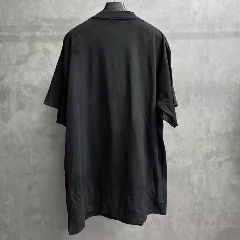 Balenciaga Balenciaga Black Embroidered Logo TShirt-2505 Size US S / EU 44-46 / 1 - 4 Thumbnail