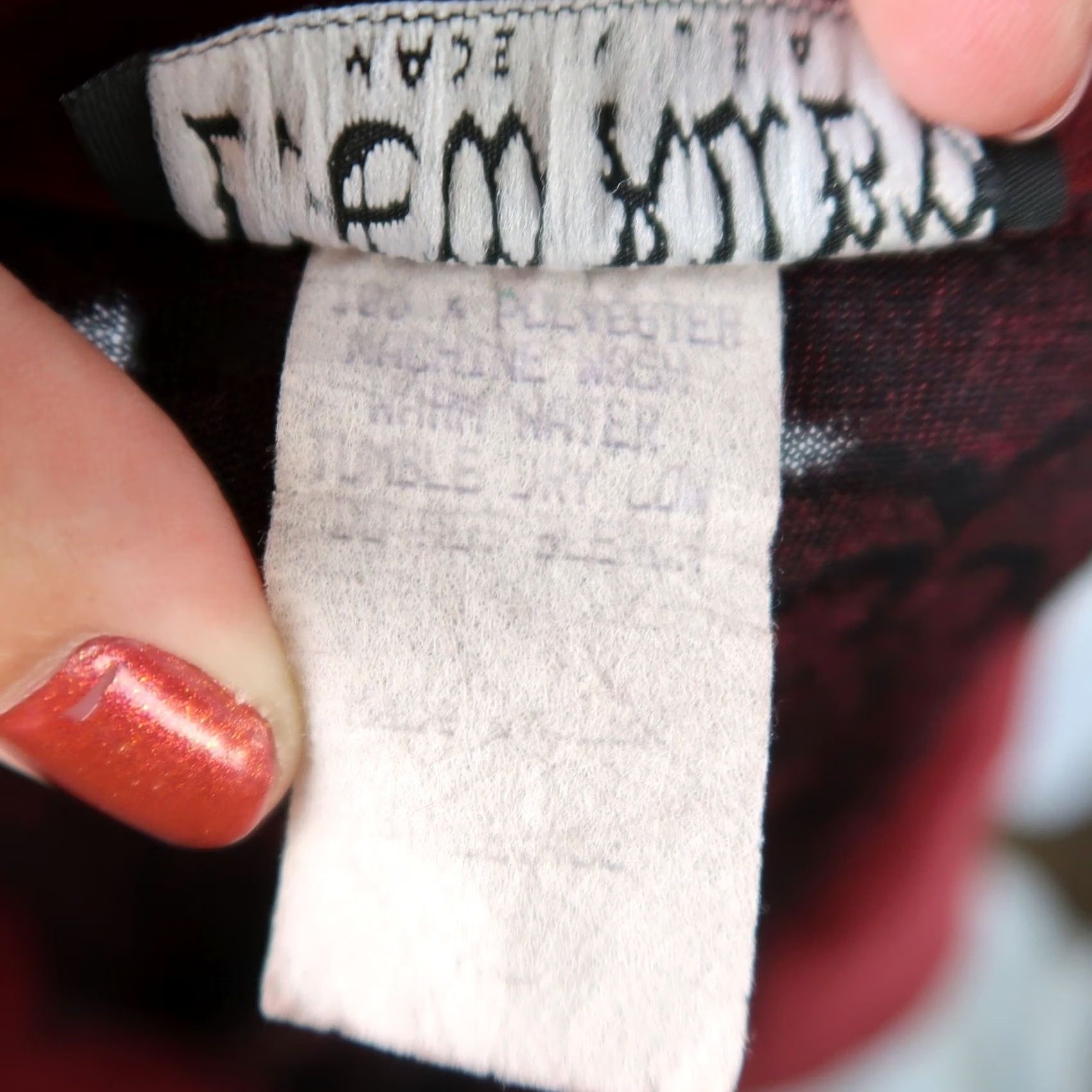 Velvet VINTAGE Burgundy Red Floral Velvet Faux Suede Blouse Top XL Womens 90s Size XL / US 12-14 / IT 48-50 - 6 Thumbnail