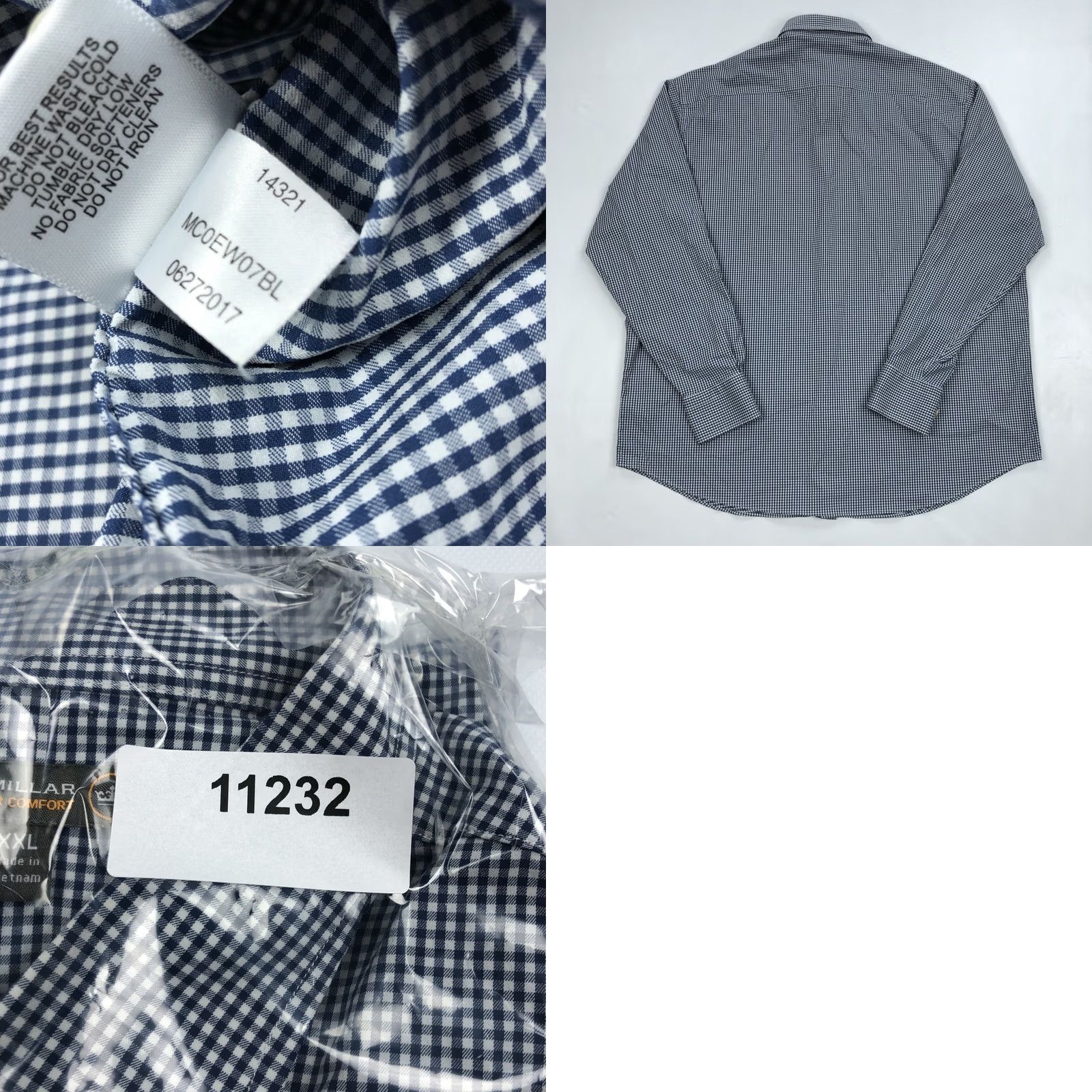 Peter Millar VINTAGE Peter Millar Summer Comfort Men's XXL Navy Blue Gingham Check Button-Down Shirt Size US XXL / EU 58 / 5 - 8 Thumbnail