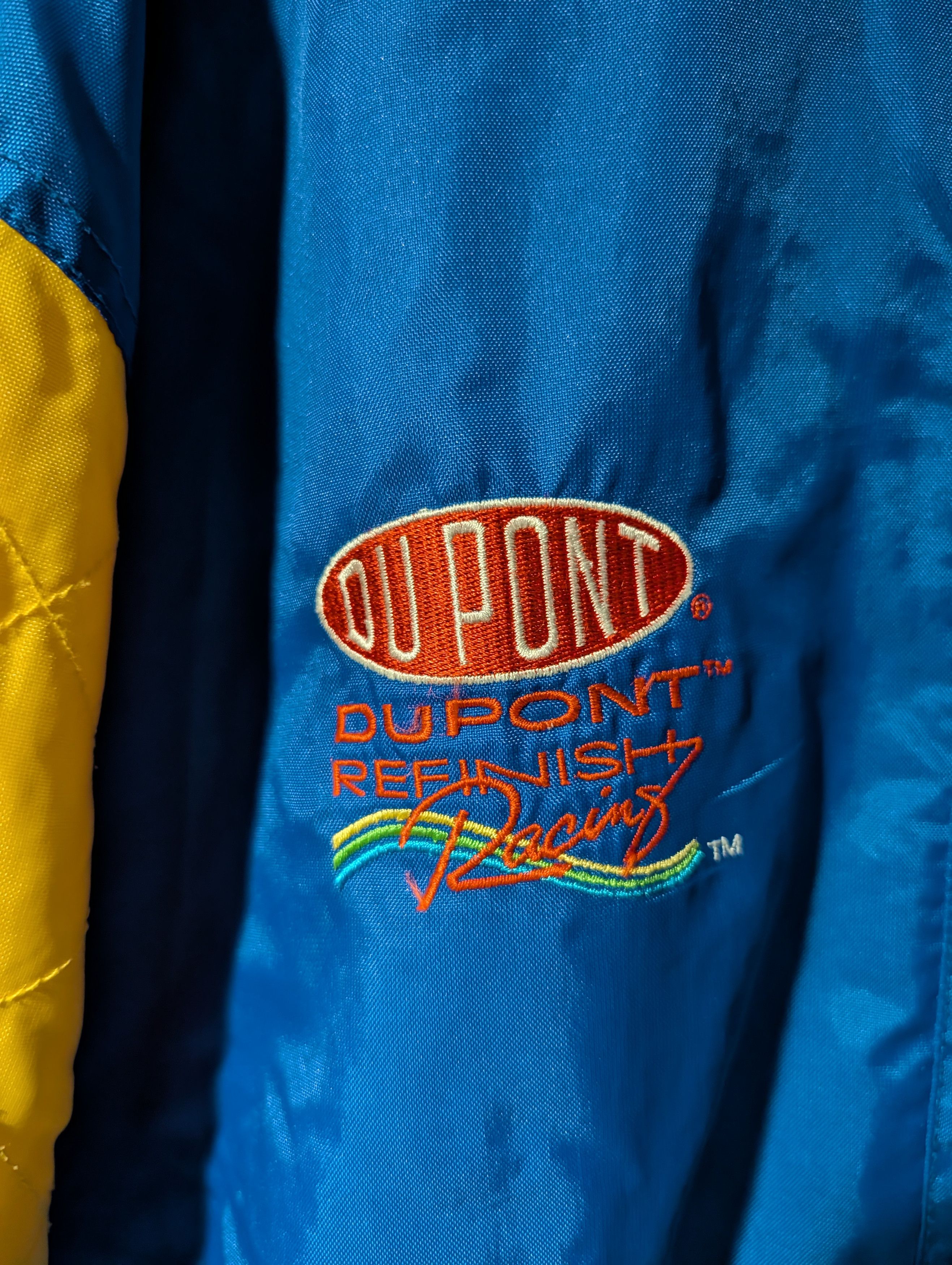 NASCAR Vintage 90s Jeff Gordan Dupont Racing Nascar Nutmeg Jacket Size US XL / EU 56 / 4 - 2 Thumbnail