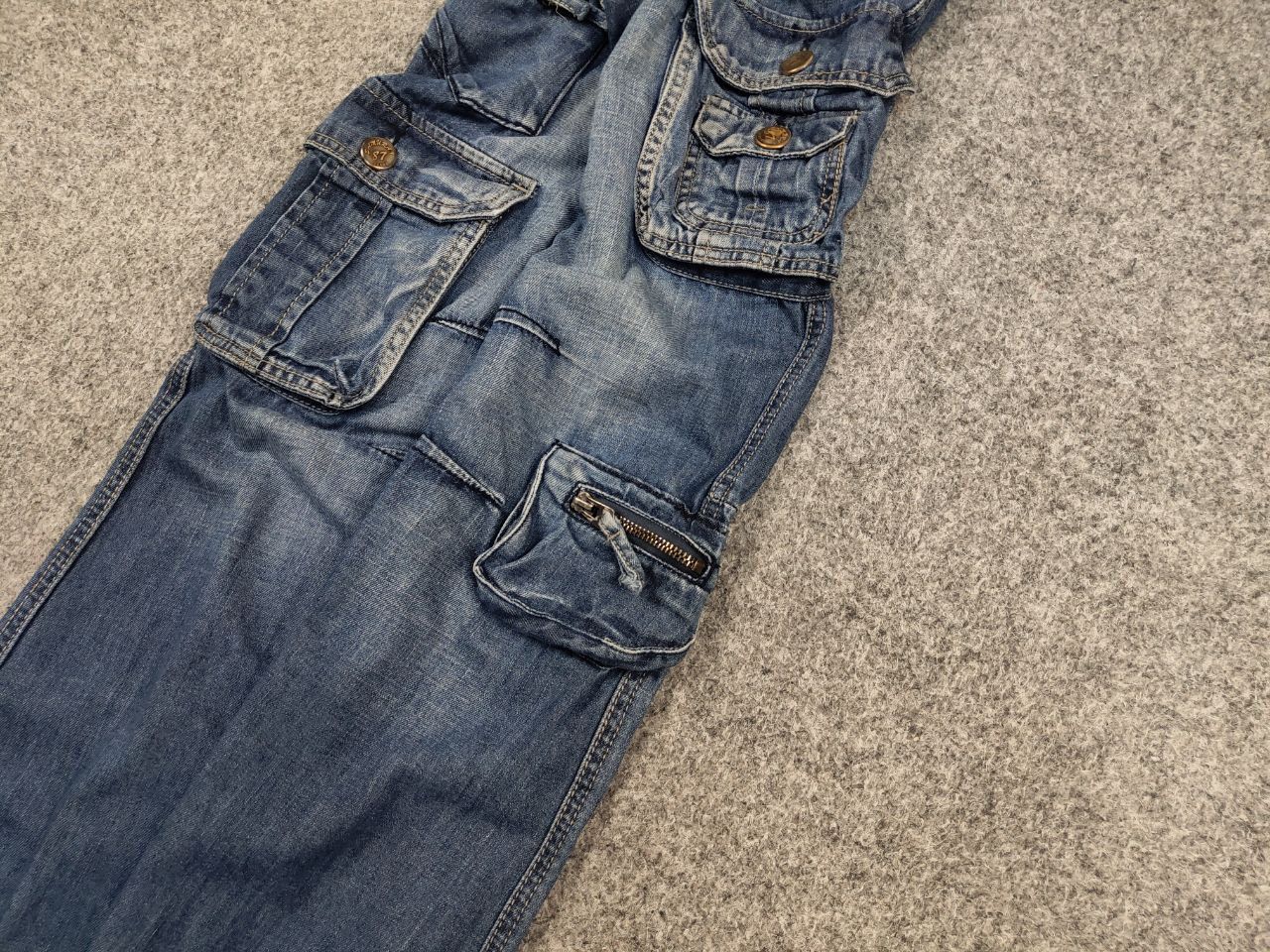 Japanese Brand Vintage Hysteric Glamour Junya Style Jet Lag Cargo Jeans 90s Size US 30 / EU 46 - 6 Thumbnail