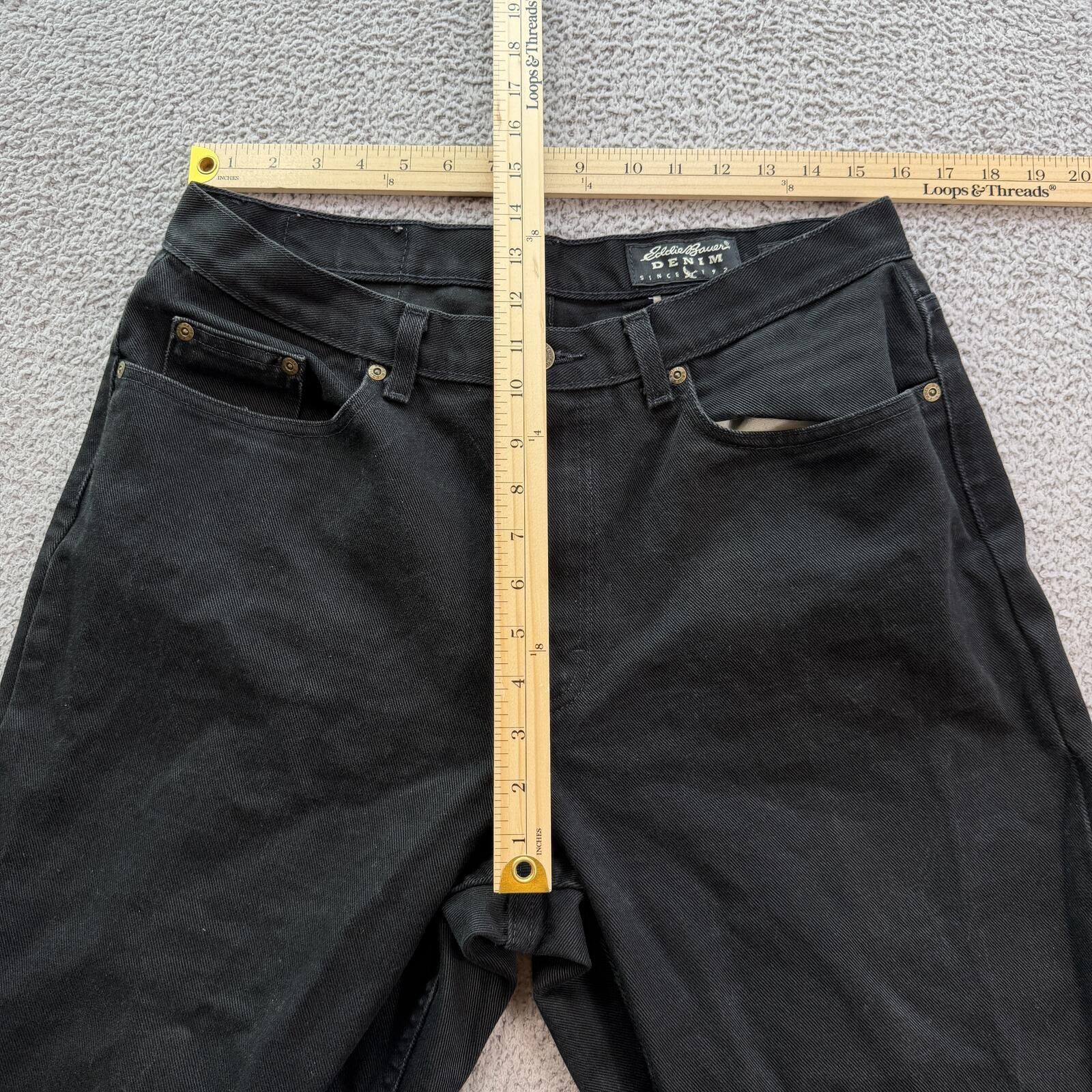 Eddie Bauer Vintage Y2K Eddie Bauer Relaxed Fit Black Washed Jeans 35x32 Size US 35 - 3 Thumbnail