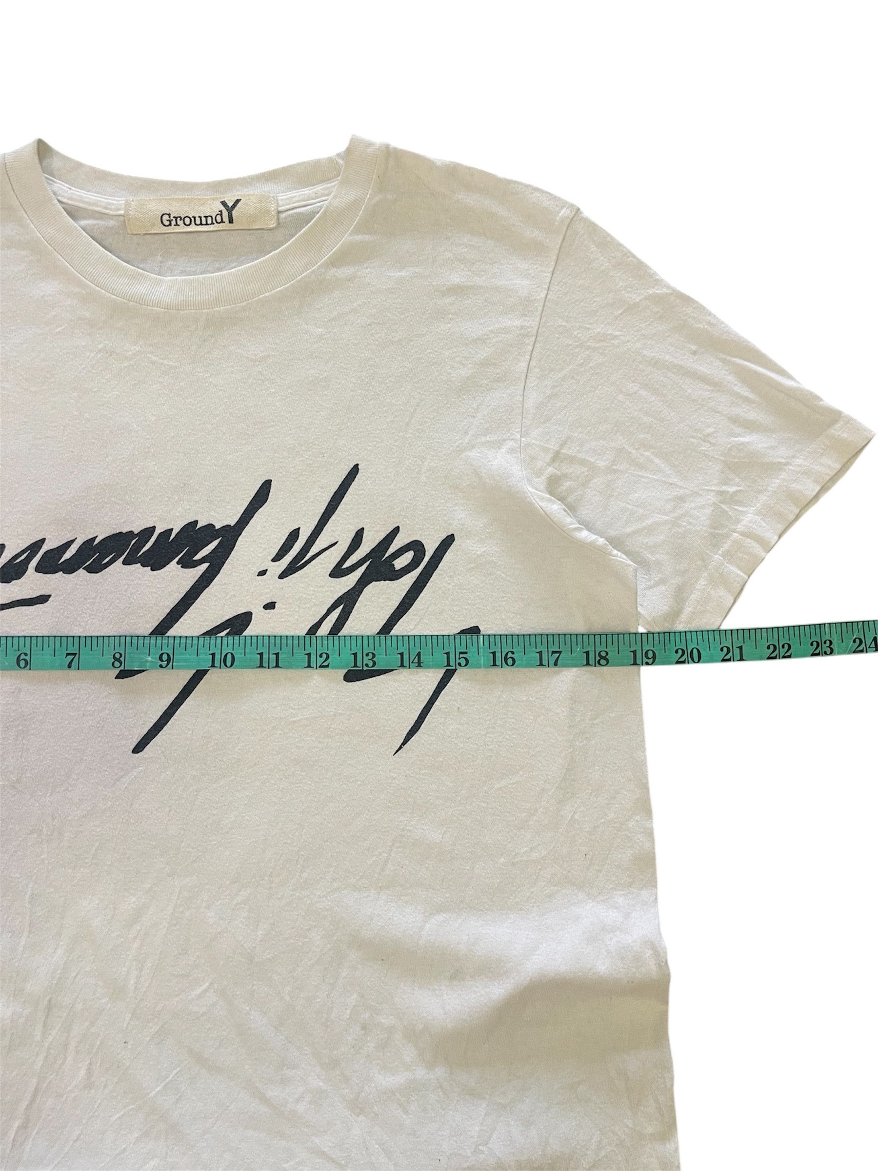 Ground Y Yohji Yamamoto Flip Wording Font White t-shirt size M Size US M / EU 48-50 / 2 - 5 Thumbnail