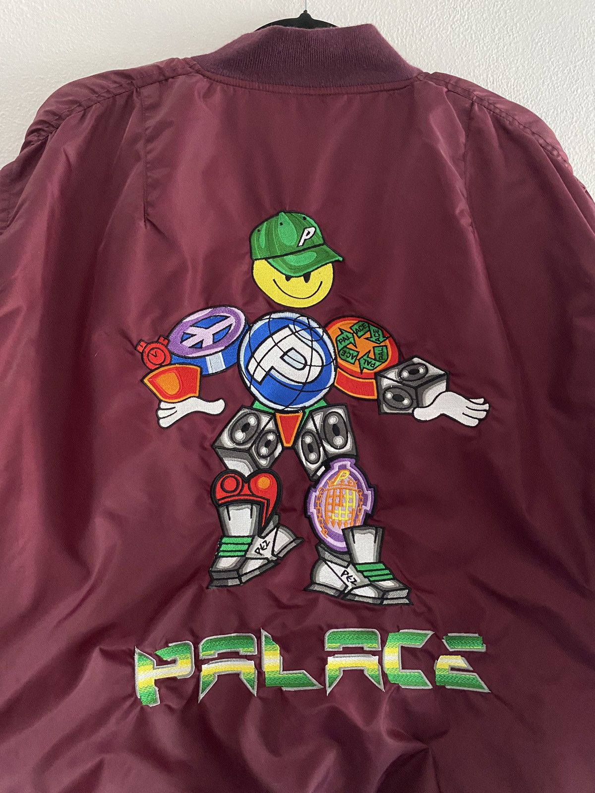 Palace x PEZ “Pezman” MA-1 Bomber – FW21 - Burgundy