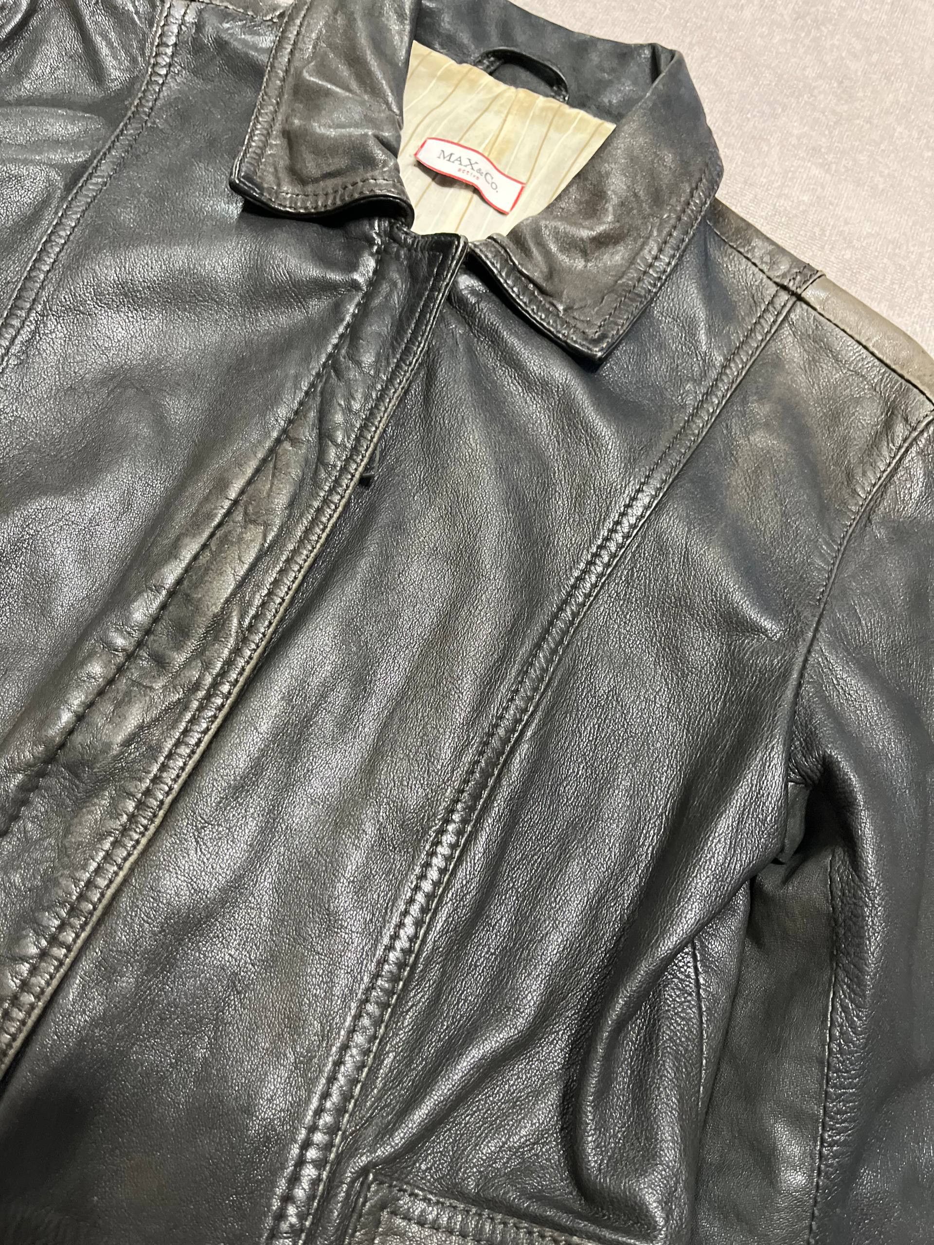 MAX&Co. Womens Max&Co. Real Leather Jacket Zip Vintage Size 42IT Size M / US 6-8 / IT 42-44 - 8 Thumbnail