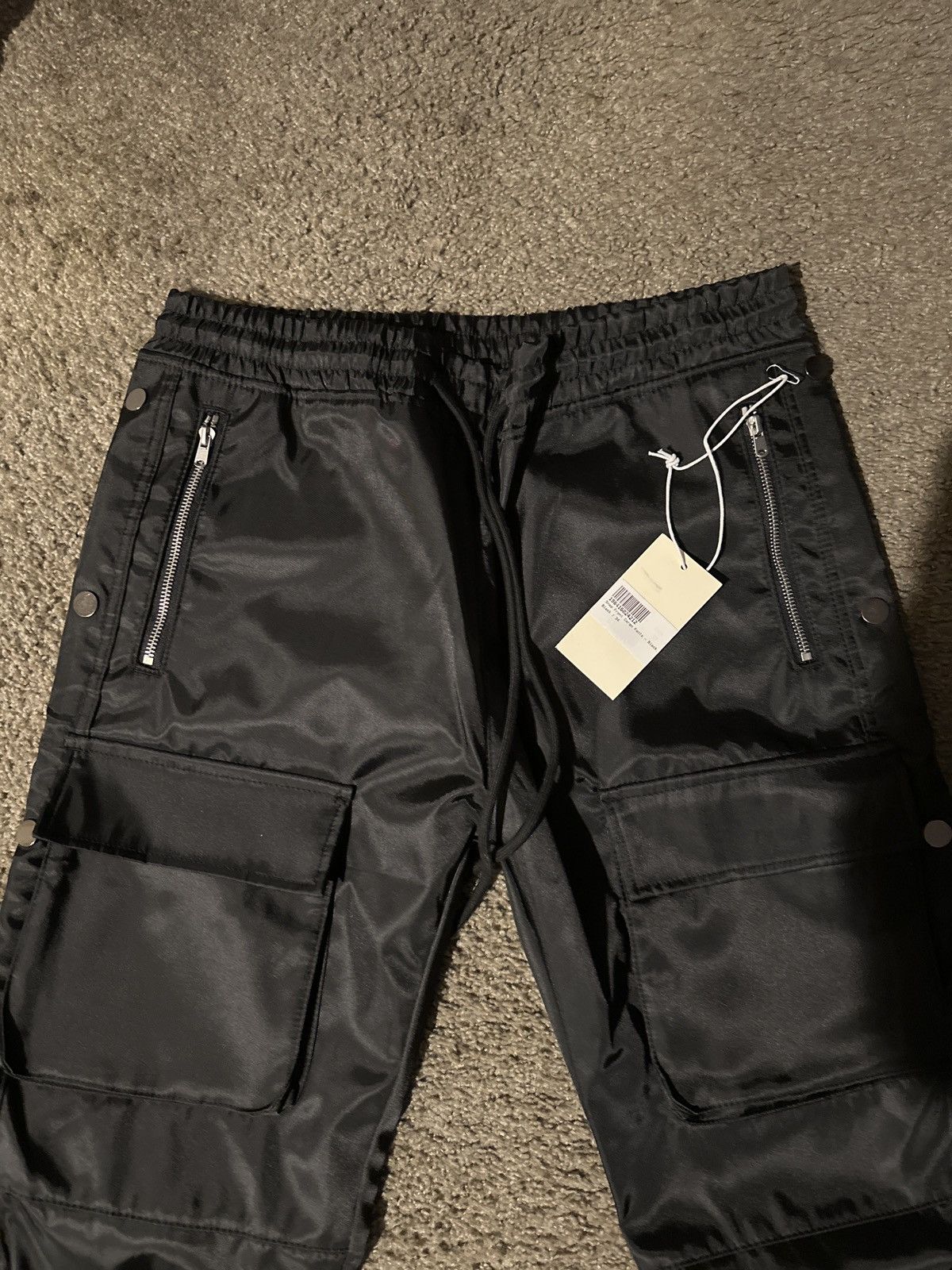 MNML Snap front cargo pants (Black) Size US 34 / EU 50 - 1 Thumbnail