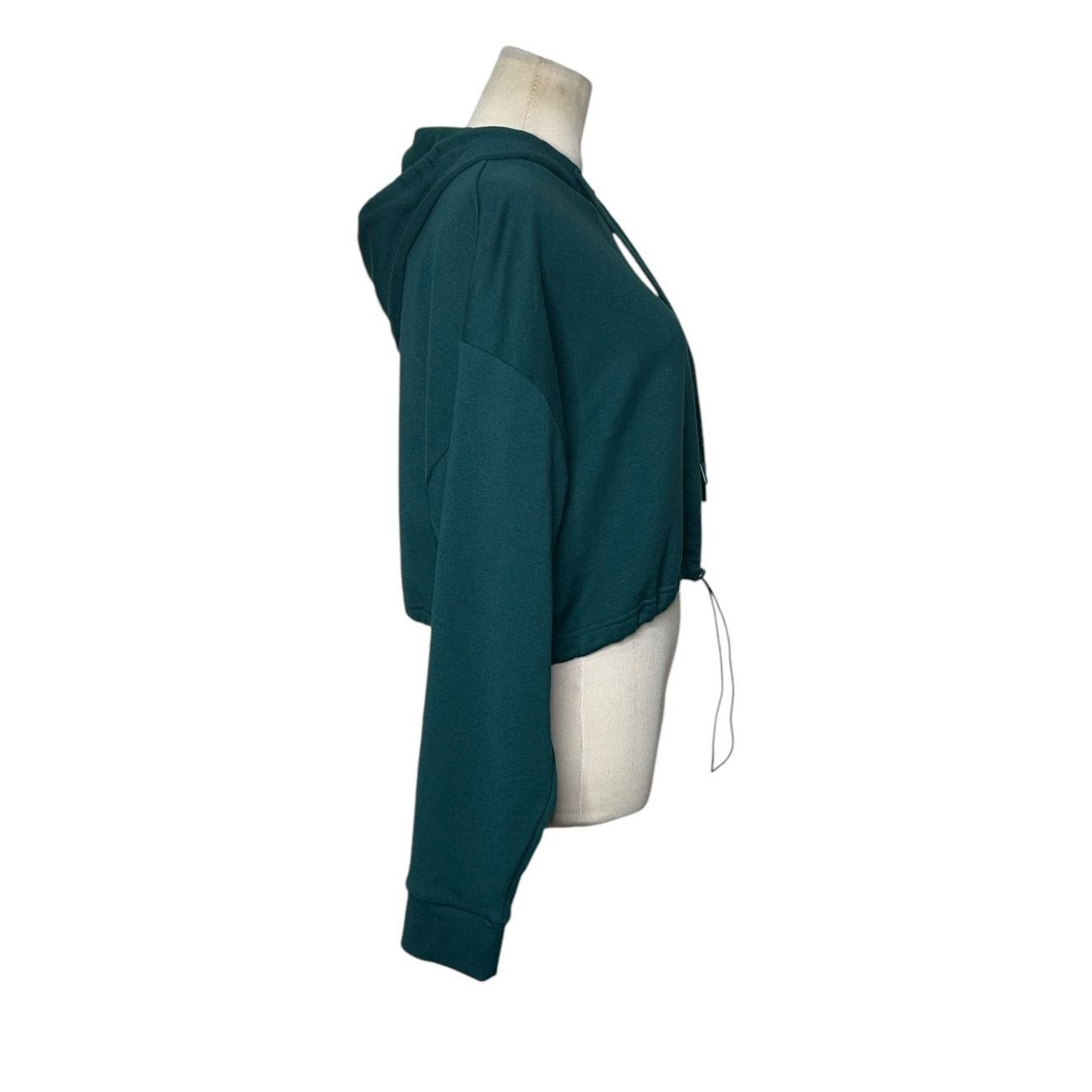 Zara ZARA green cropped hoodie sweatshirt size Medium Size M / US 6-8 / IT 42-44 - 7 Thumbnail