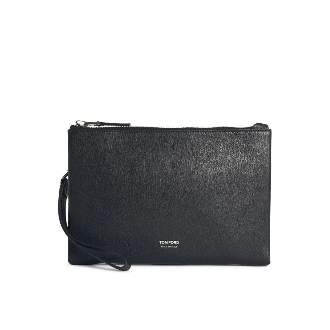 Tom Ford TOM FORD Black Minimal Leather Pouch New & Authentic Size ONE SIZE - 1 Thumbnail