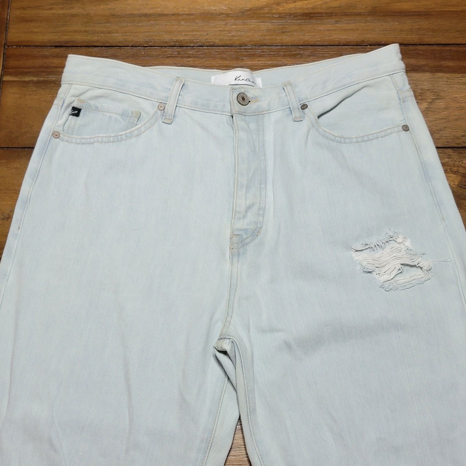 Kancan USA Kancan Light Wash Button Fly Denim Jeans - Size 11/29 Size 33" - 2 Thumbnail
