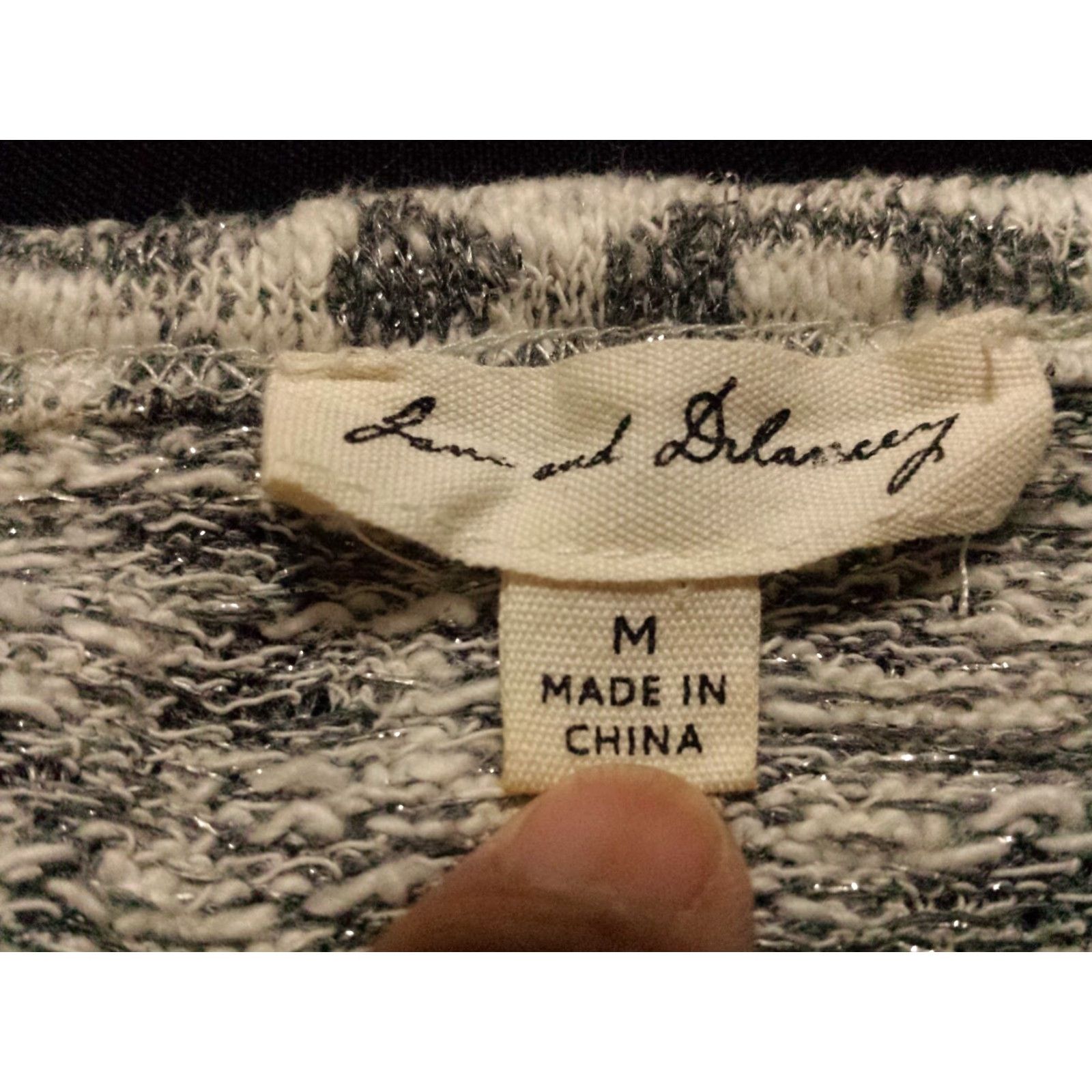 Vintage Jane and Delancey Womens Medium Sweater Round Neck Gray Geometric Long Sleeve Size M / US 6-8 / IT 42-44 - 5 Thumbnail