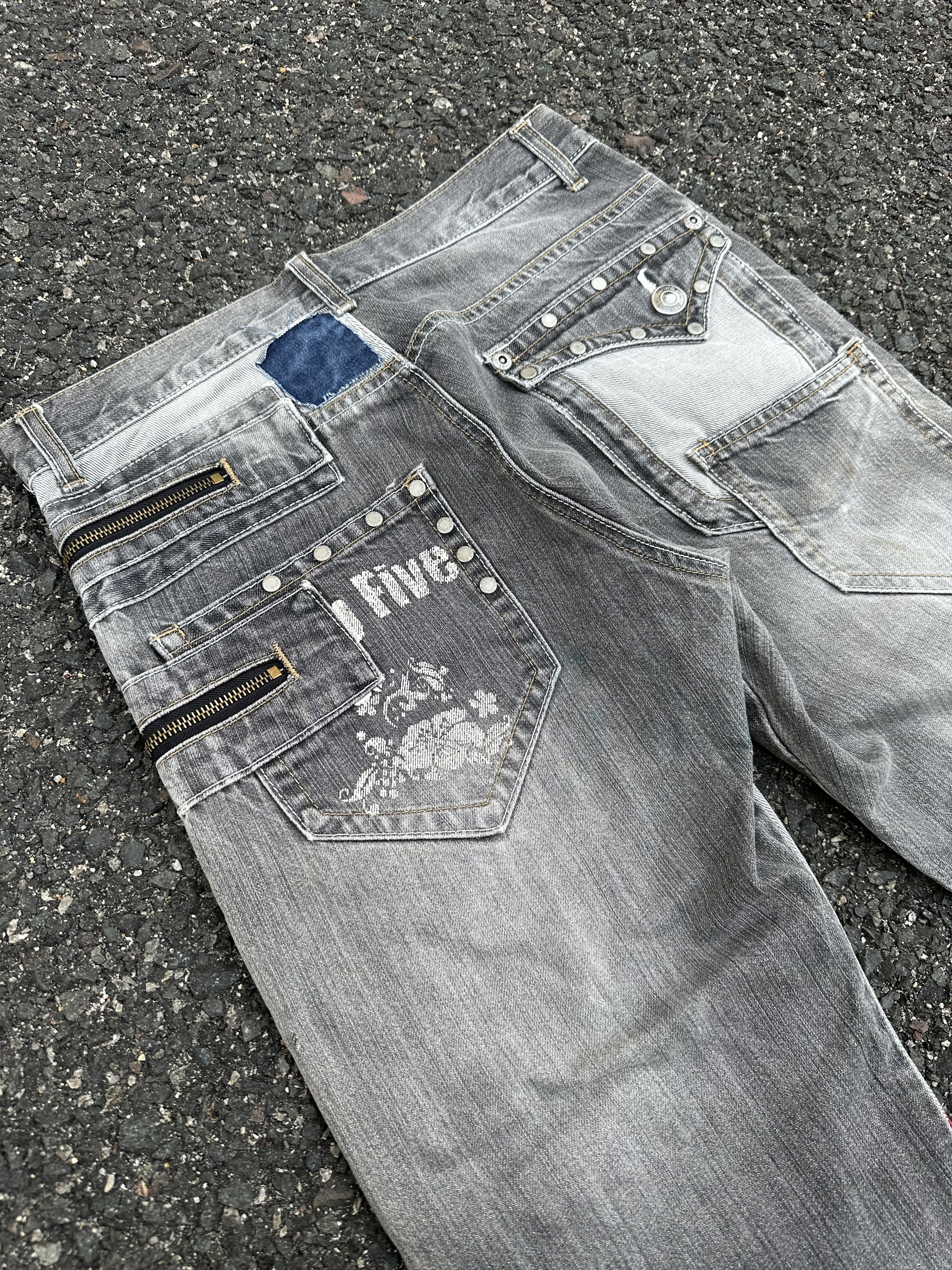 If Six Was Nine DENIM PANTS VINTAGE DOUBLE WAIST PUNK STYLE Size US 30 / EU 46 - 18 Thumbnail