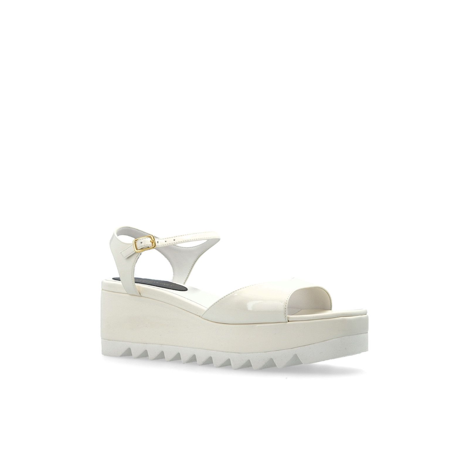 Stella McCartney STELLA MCCARTNEY 'Elyse' White Wedge Sandals New & Authentic Size US 6 / IT 36 - 2 Thumbnail