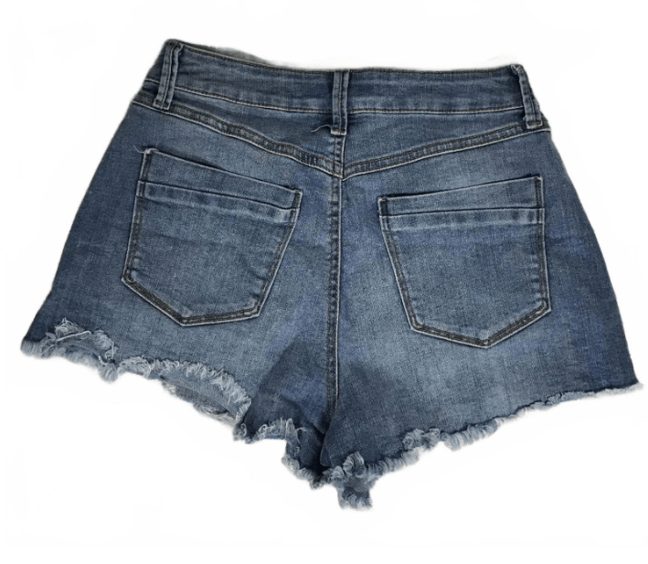 Other Sincerely Jules High-Waisted Distressed Denim Shorts Size 27" / US 4 / IT 40 - 2 Thumbnail