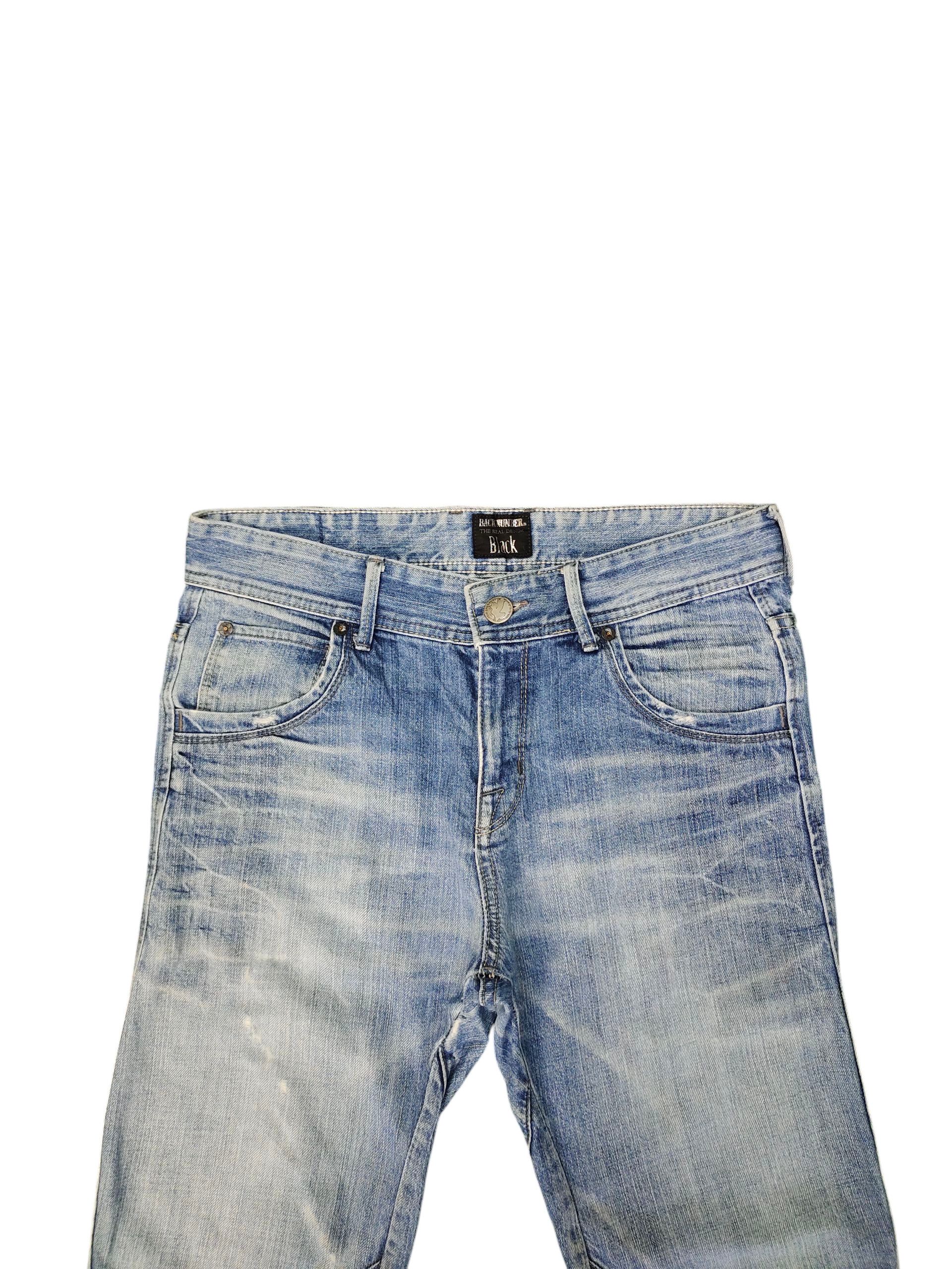 Japanese Brand Back Number Japan Clawmark Distress Curved Denim Jeans Size US 30 / EU 46 - 2 Thumbnail